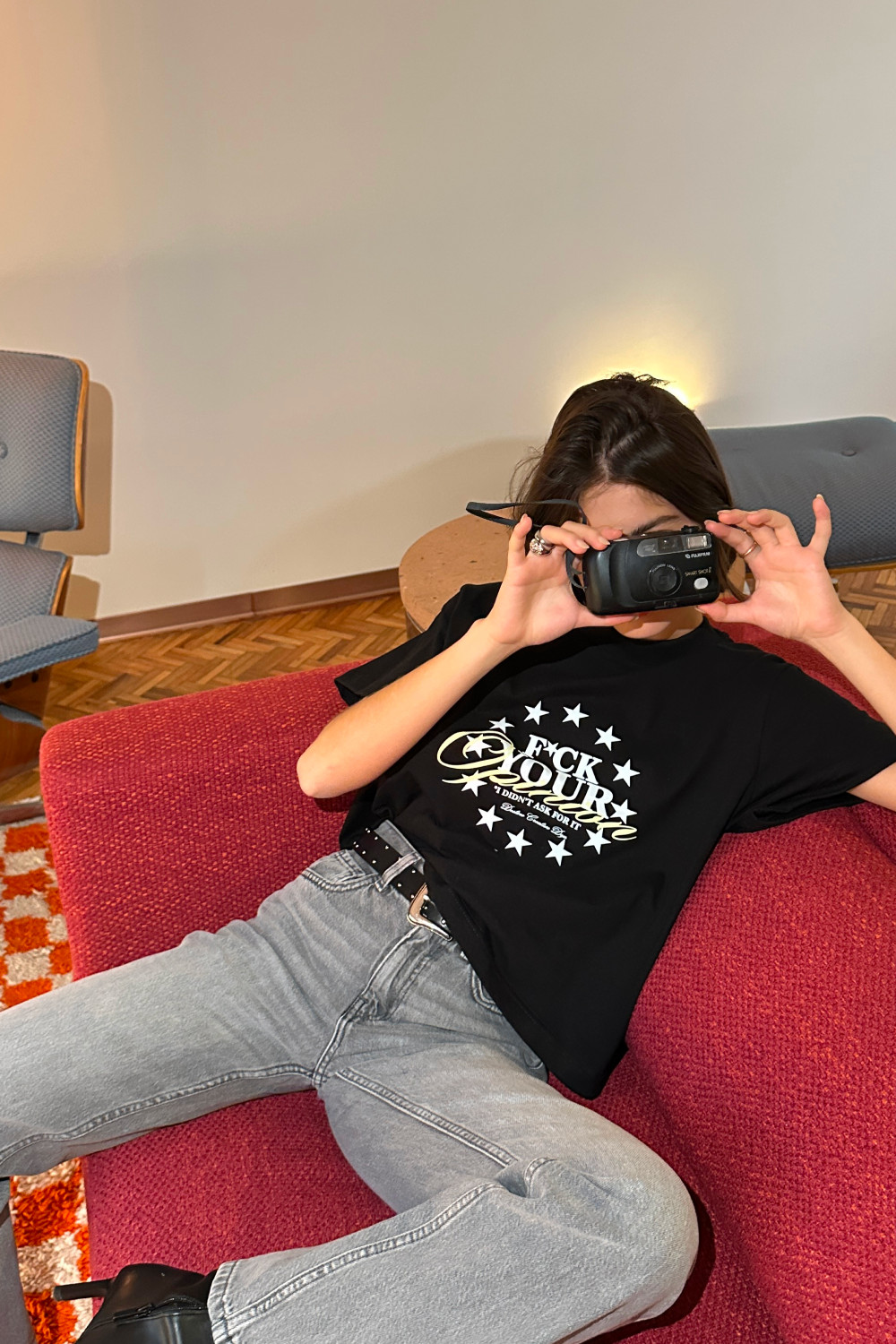 F*ck Your Opinion Crop Tee Black