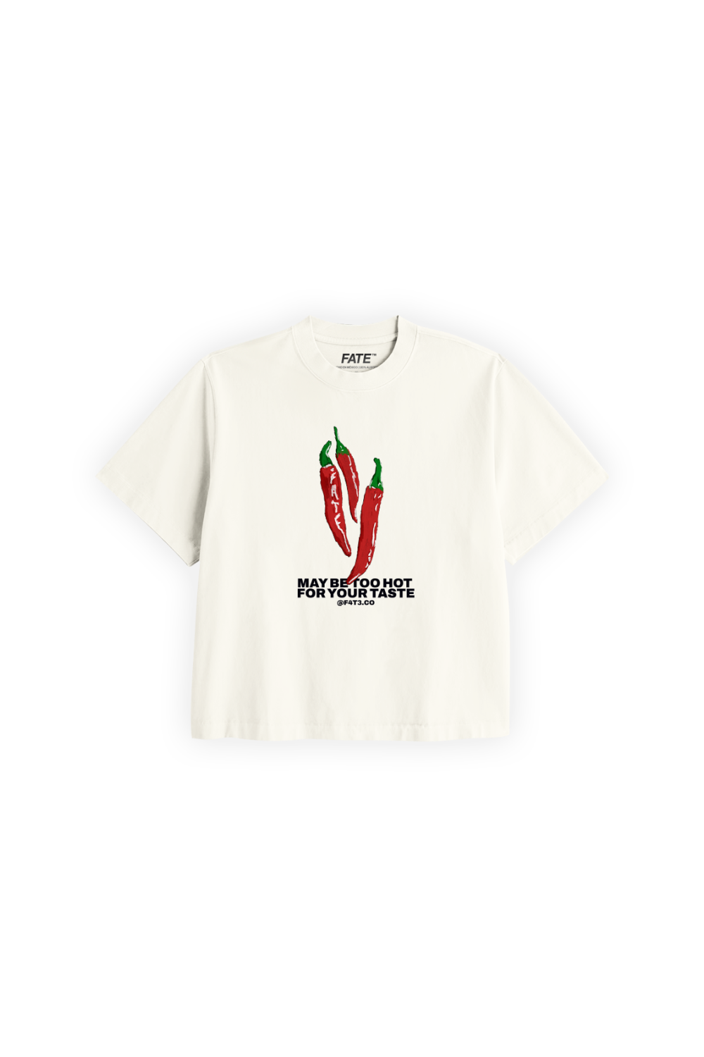 May Be Too Hot Crop Tee Ivory