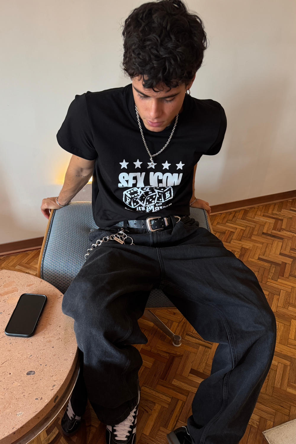 It's Okay Crop Tee Black