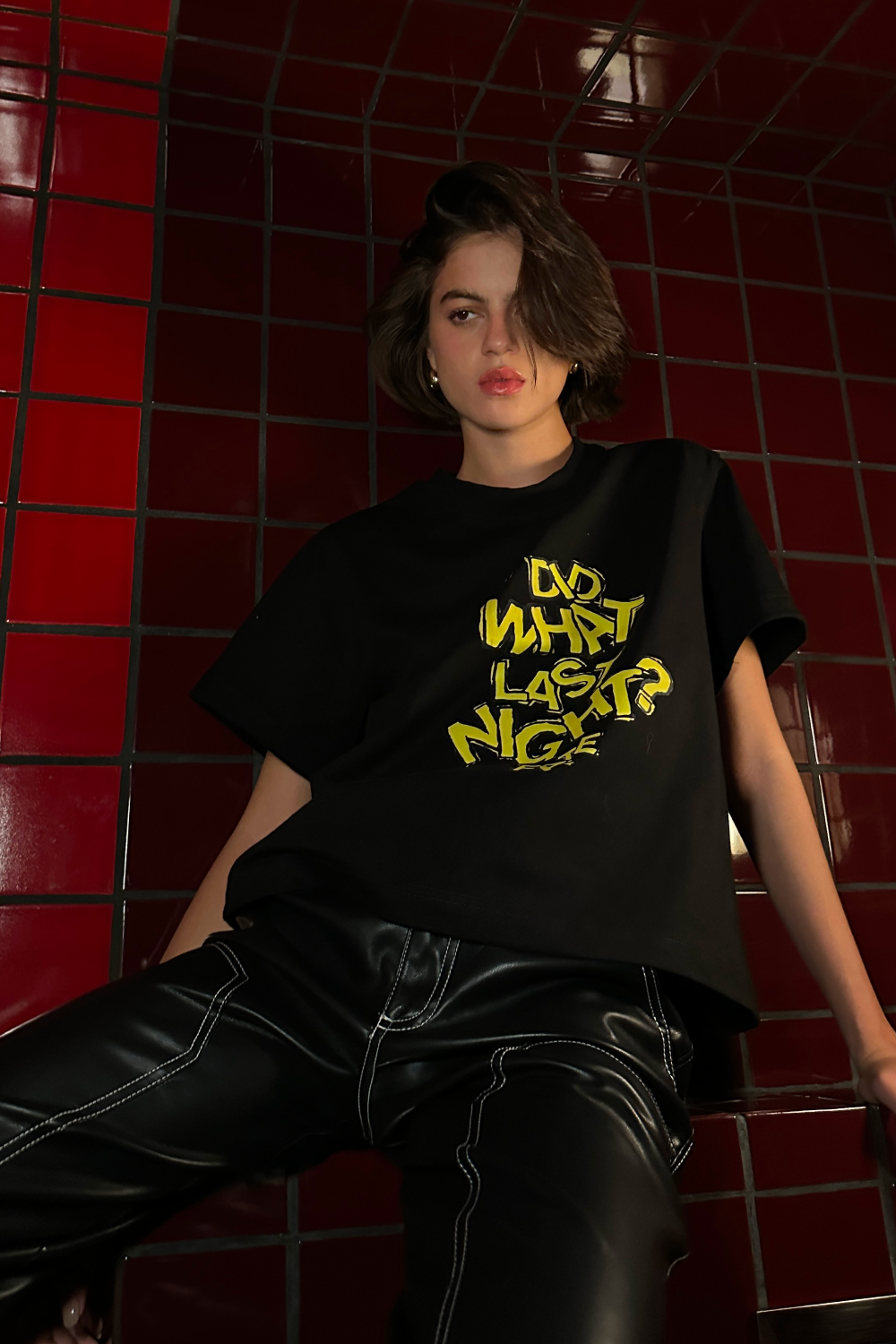 I Did What? Crop Tee Black