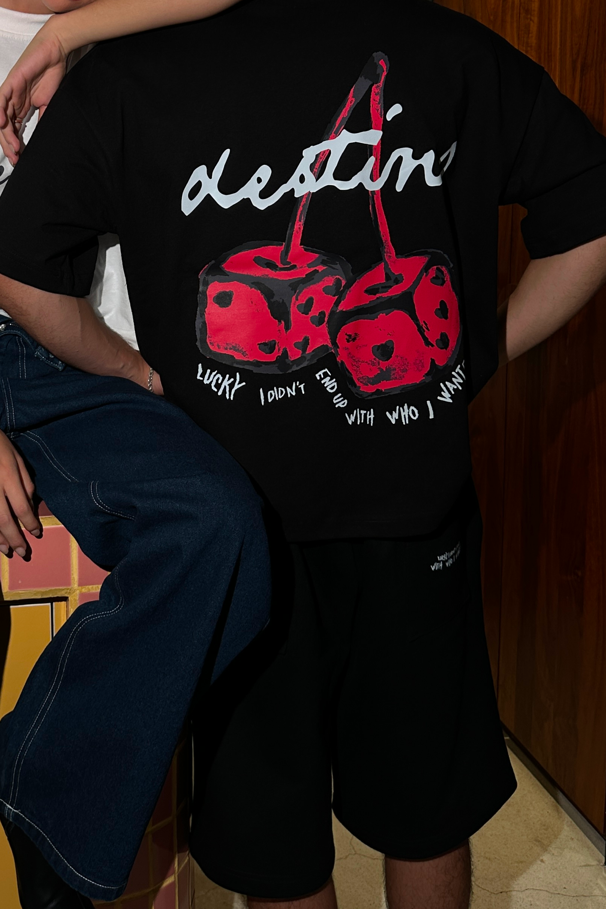 Dice Cherry Tee Black