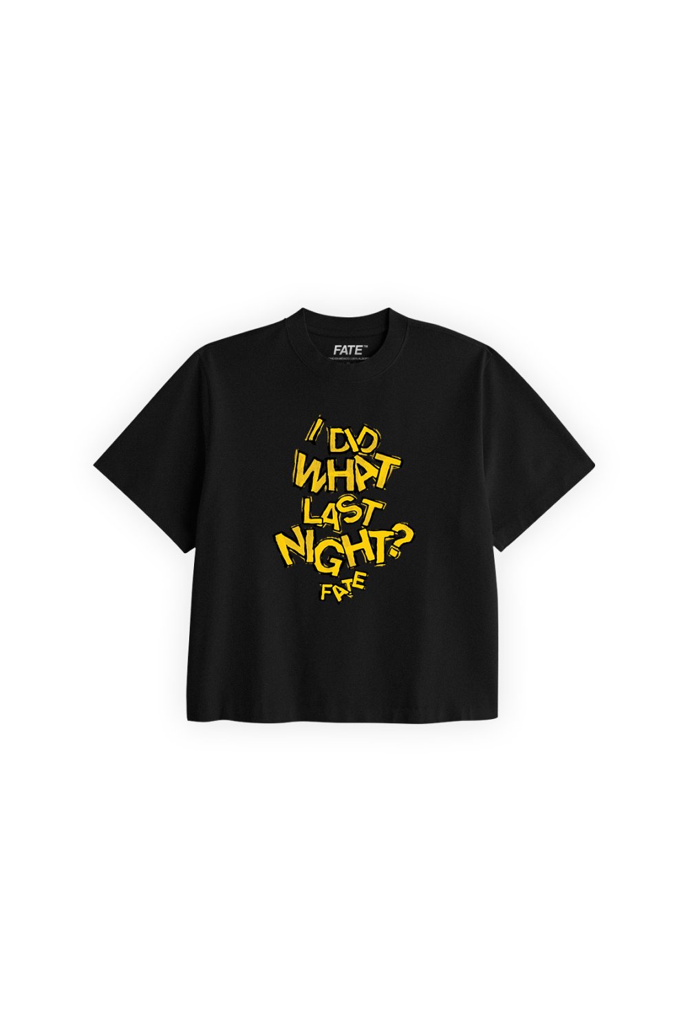 I Did What? Crop Tee Black