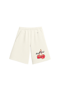 Dice Cherry Baggy Shorts Ivory