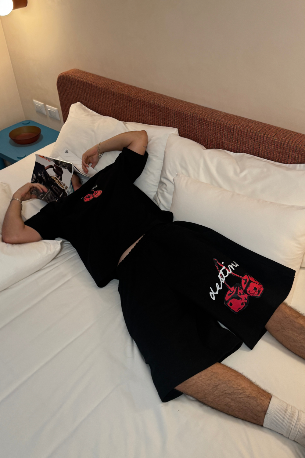 Dice Cherry Baggy Shorts Vantablack