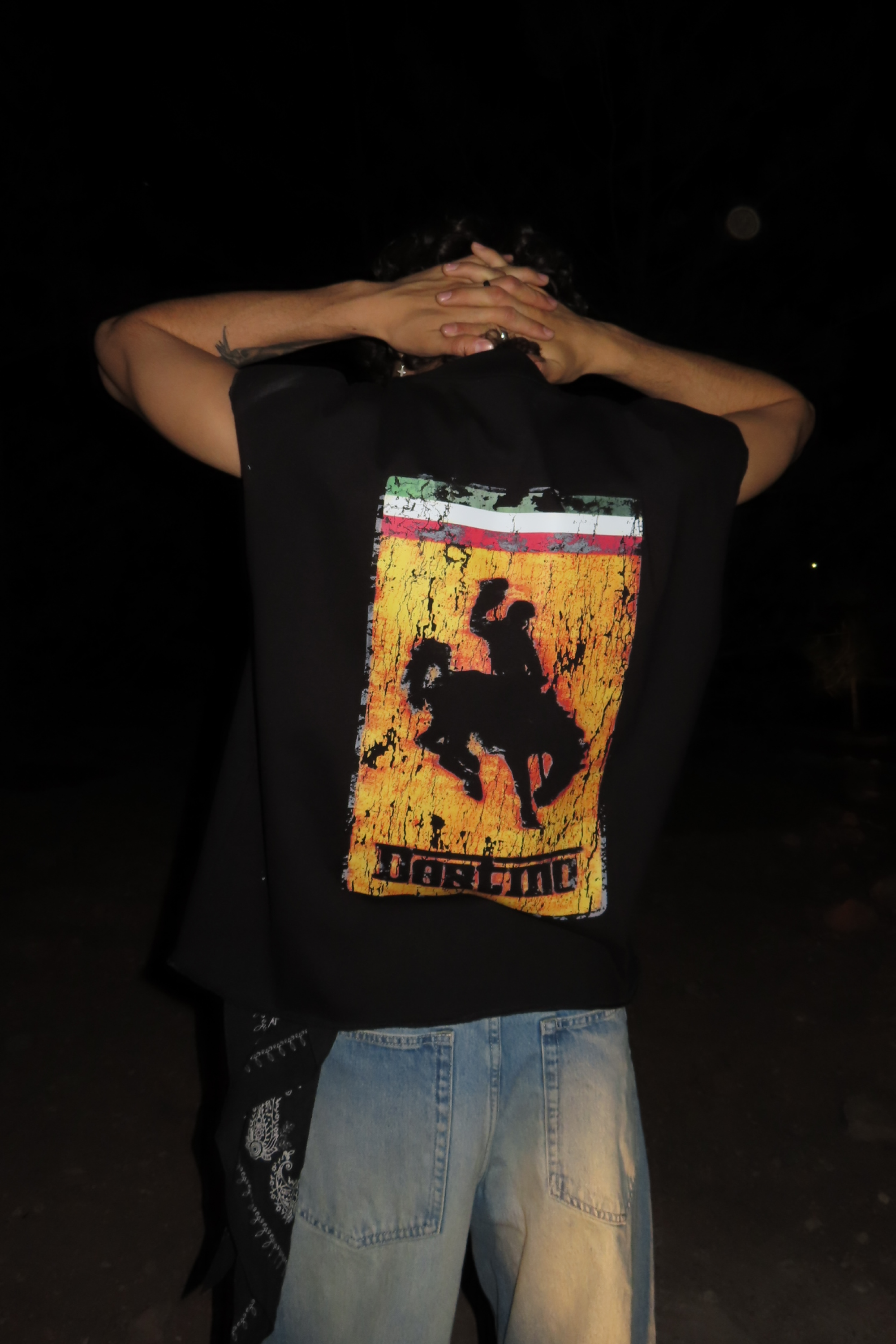 Racing Cowboy Tank Top Black