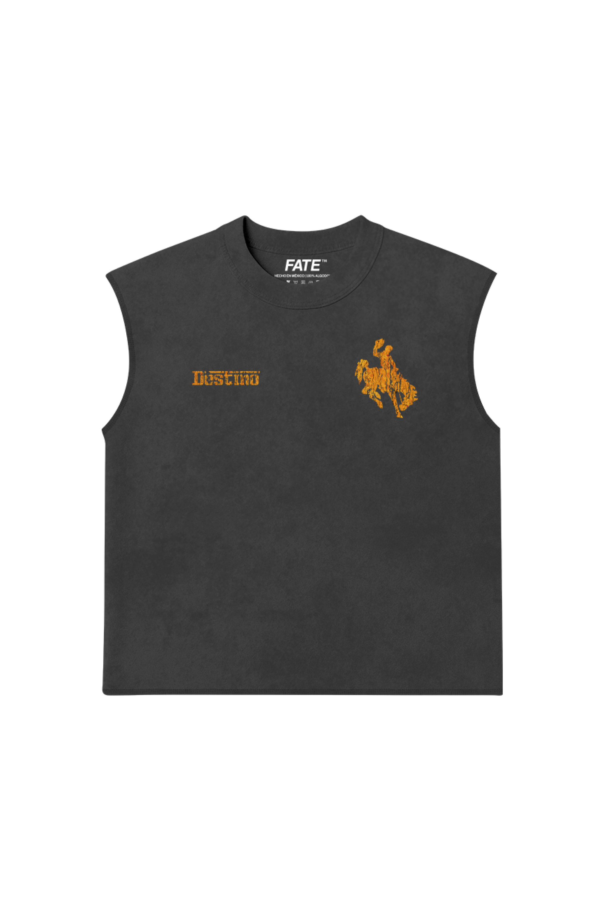 Racing Cowboy Tank Top Washed Grey