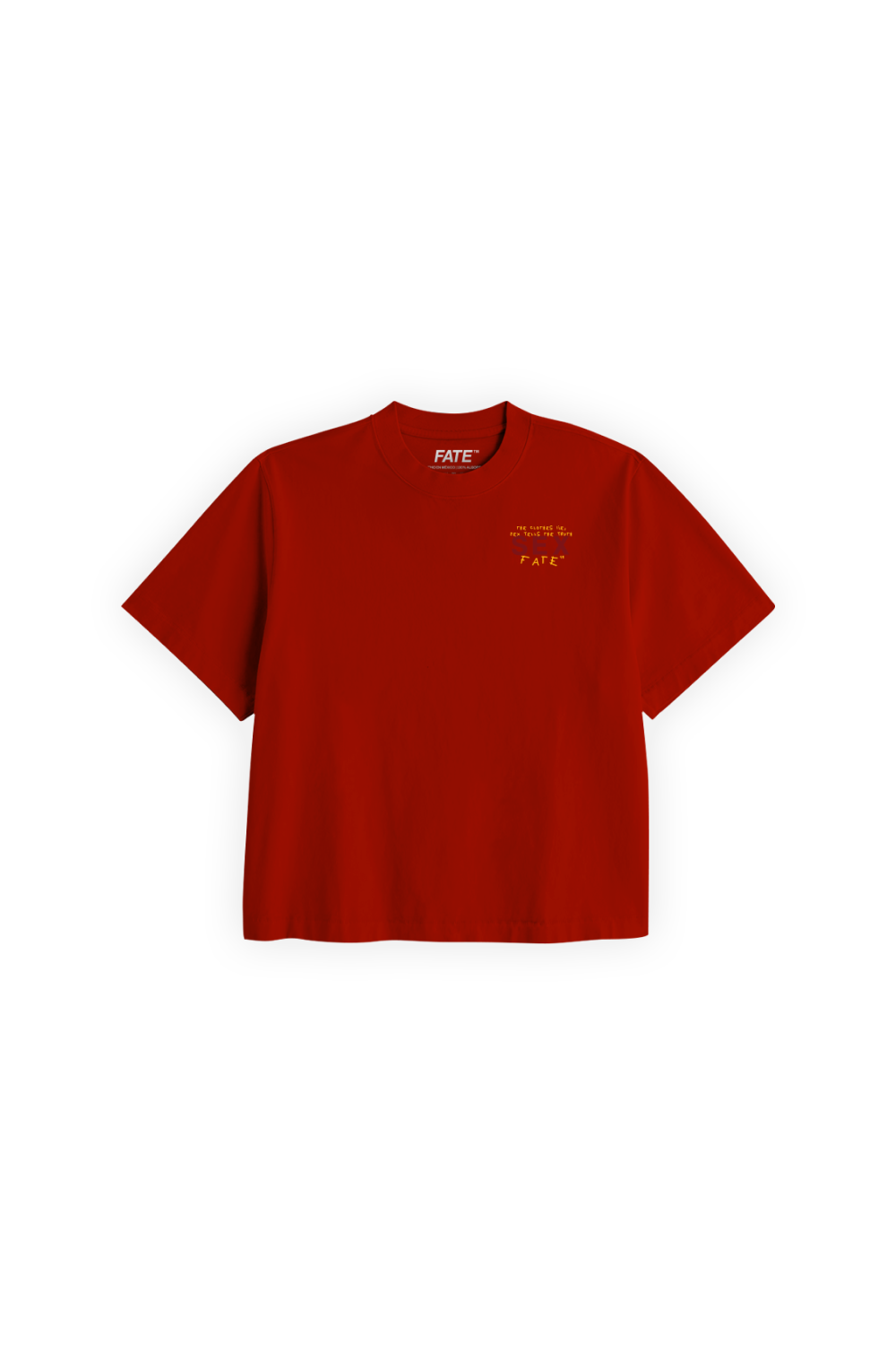 Clothes Lie Crop Tee Red