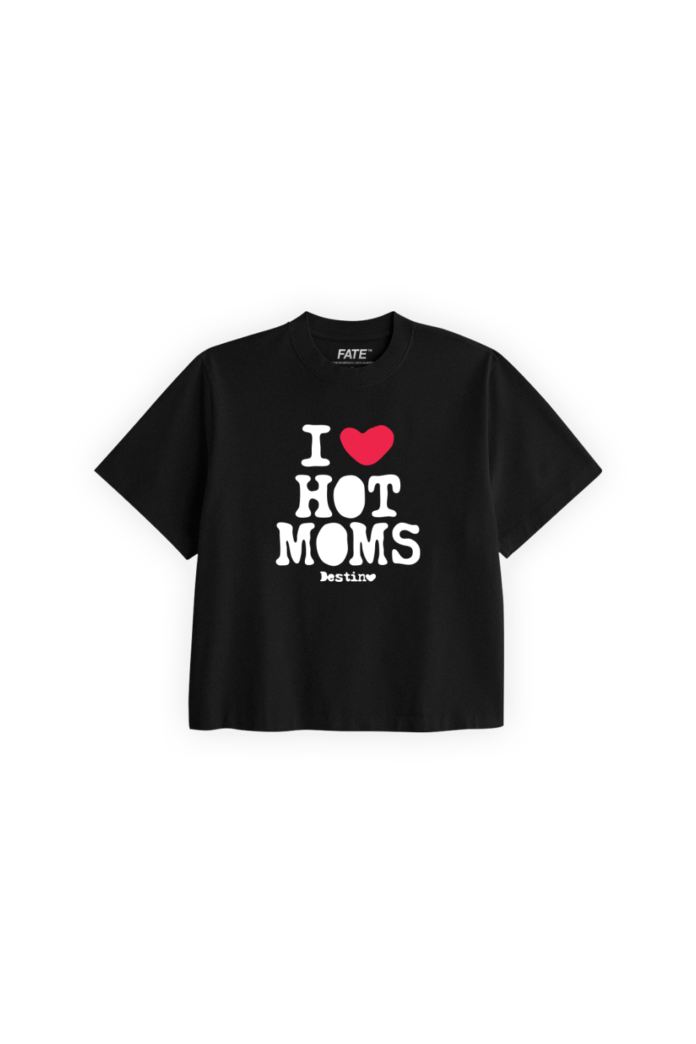 Hot Moms Crop Tee Black