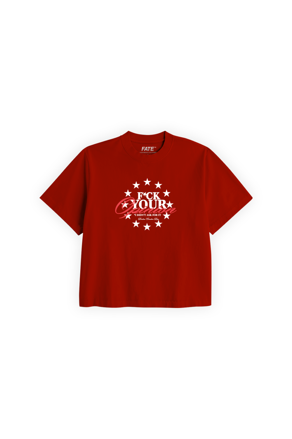 F*ck Your Opinion Crop Tee Red