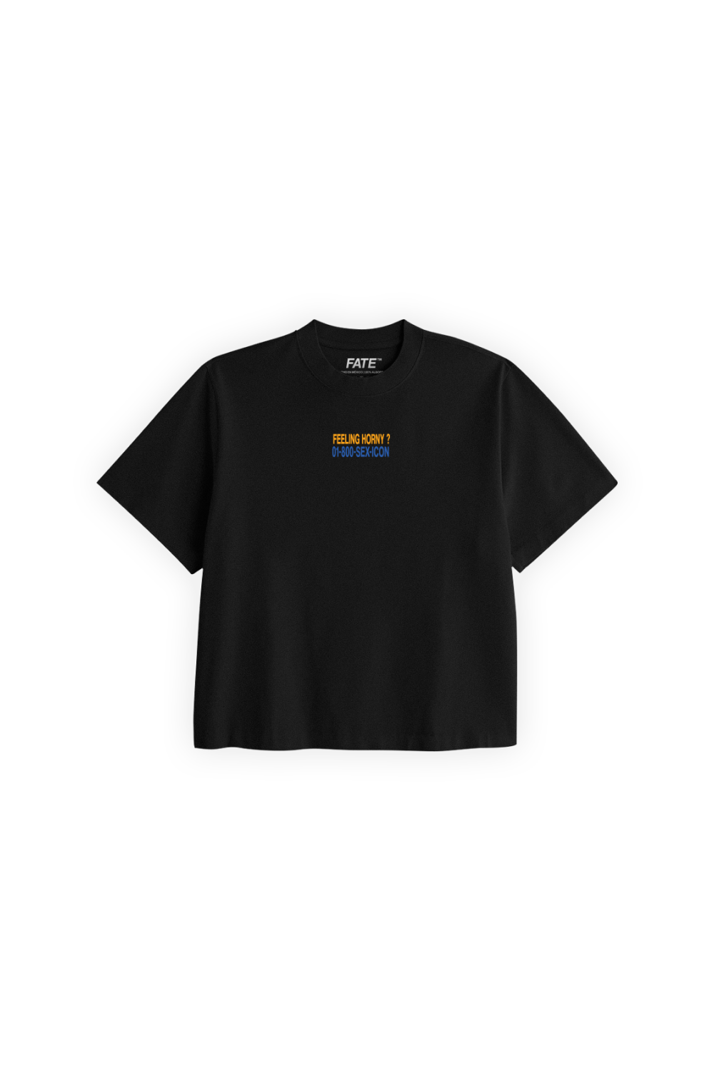 Feeling Horny Crop Tee Black