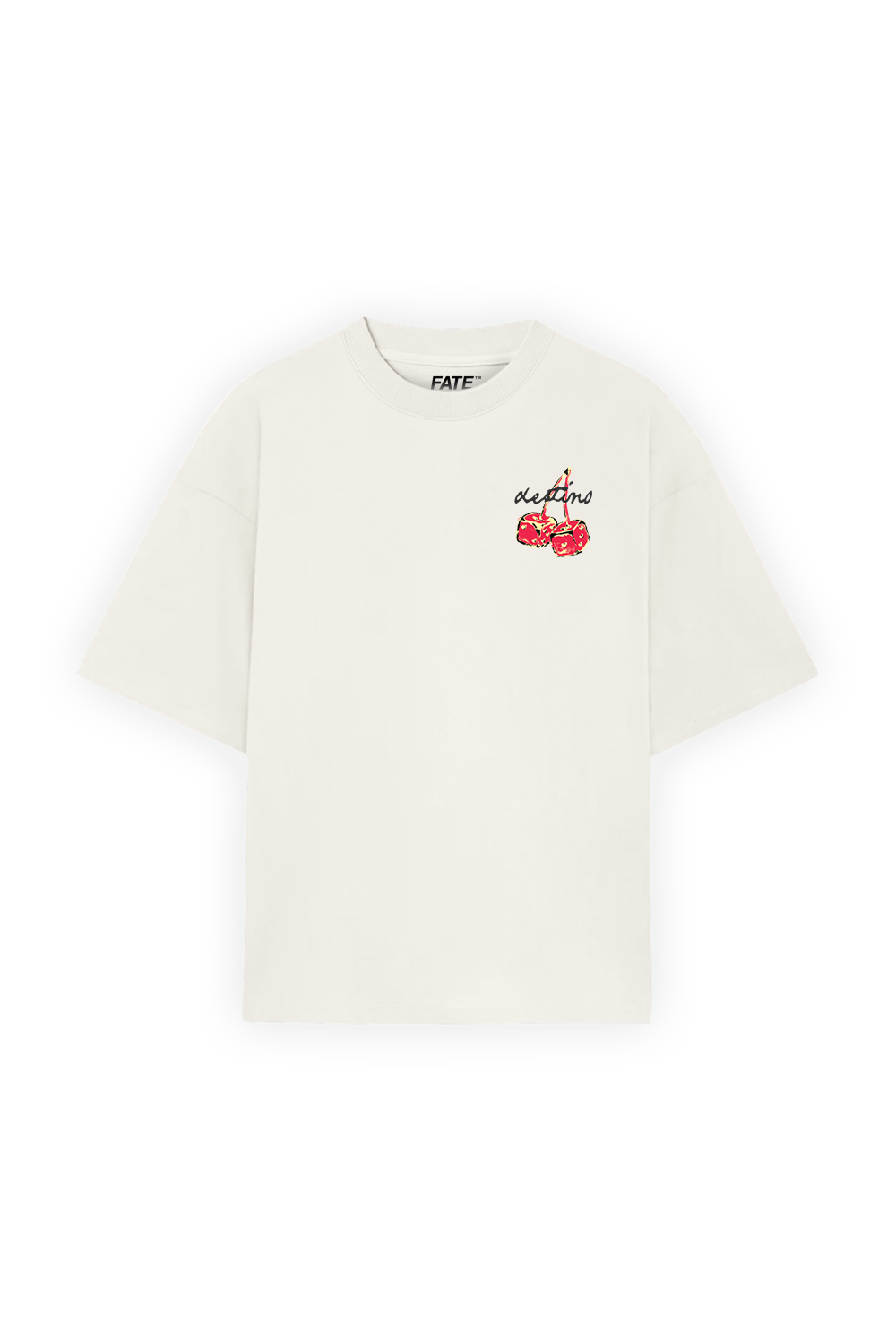 Dice Cherry Tee Ivory