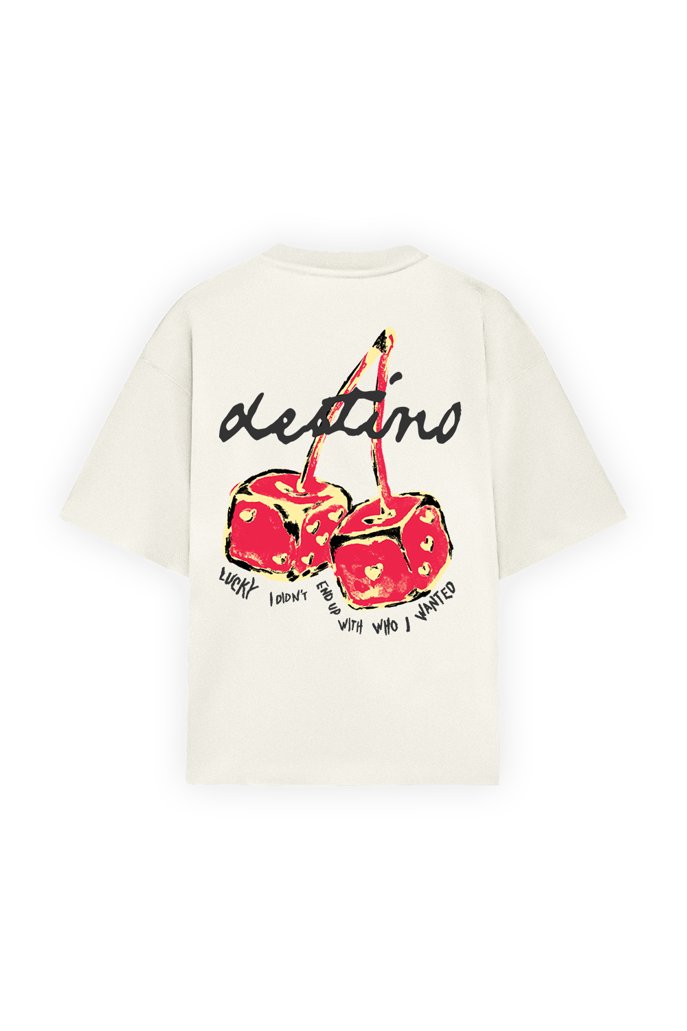 Dice Cherry Tee Ivory