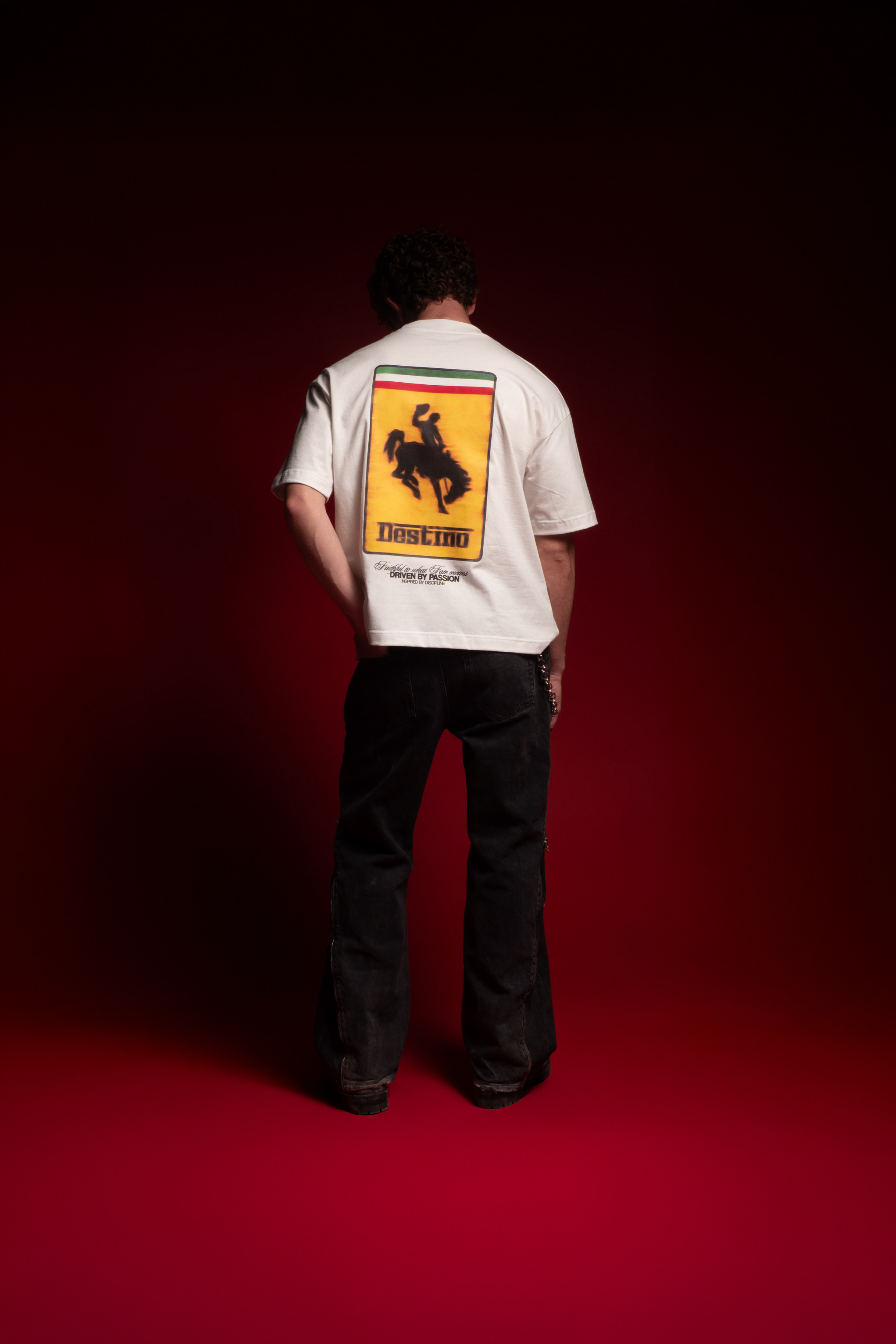 Racing Cowboy Tee Ivory