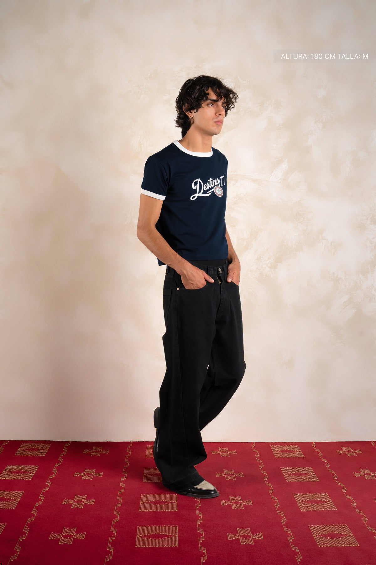 Destino 77 Muscle Tee Navy Blue