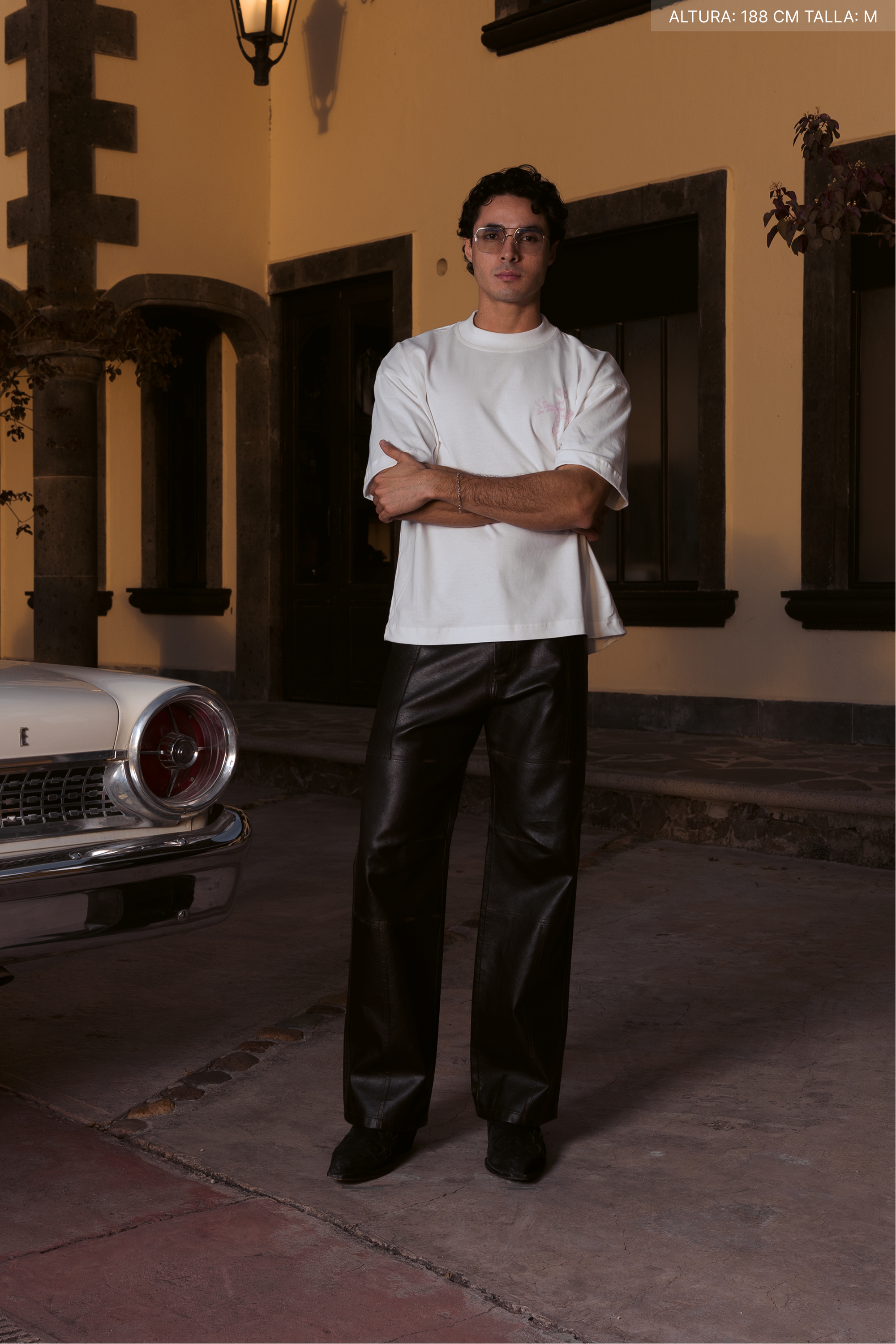 Letter Cross Tee Ivory