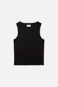 Ribbed Tank Black
