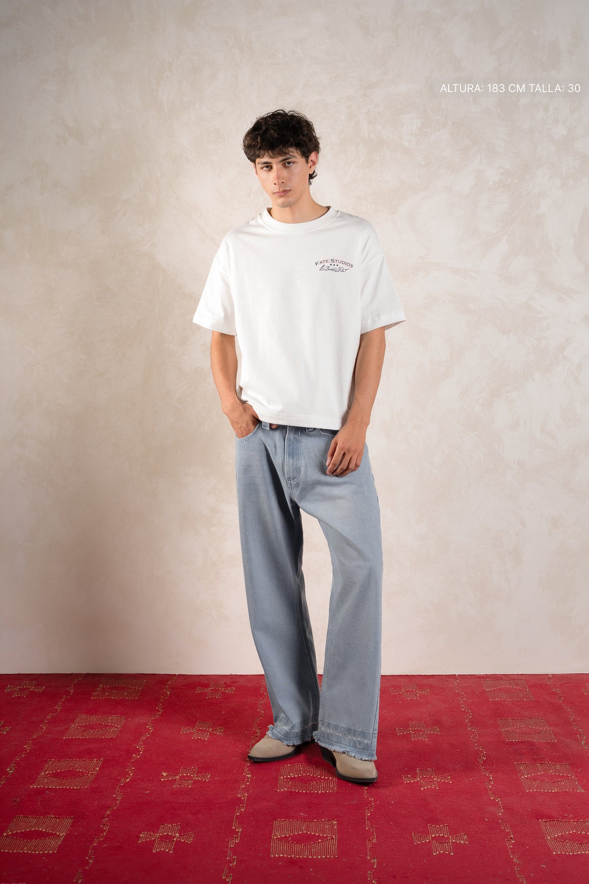 Twisted Flare Jeans Washed Blue