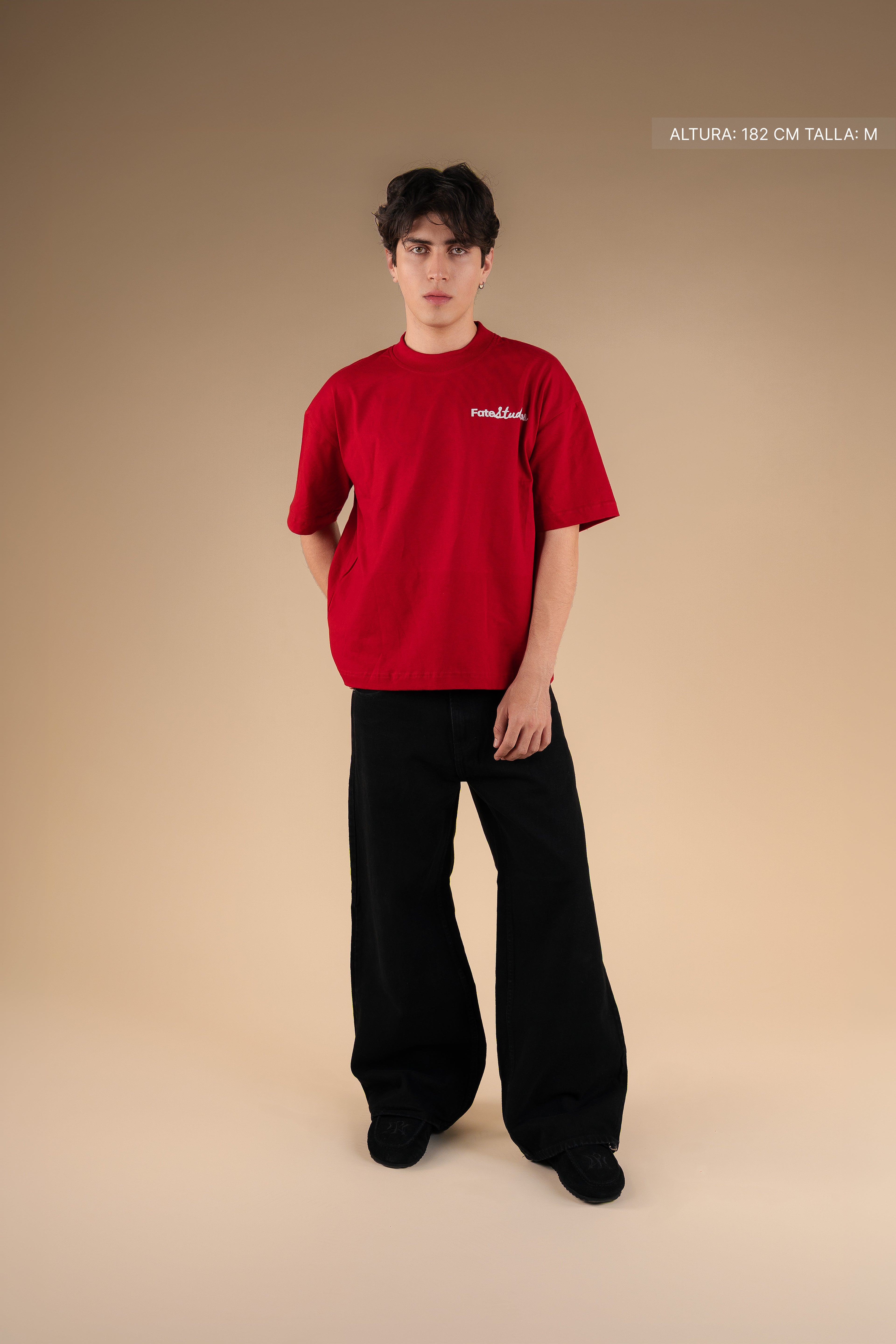 Studio Script Tee Red