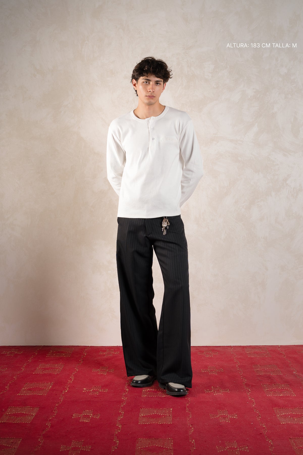 Ribbed Henley Ivory