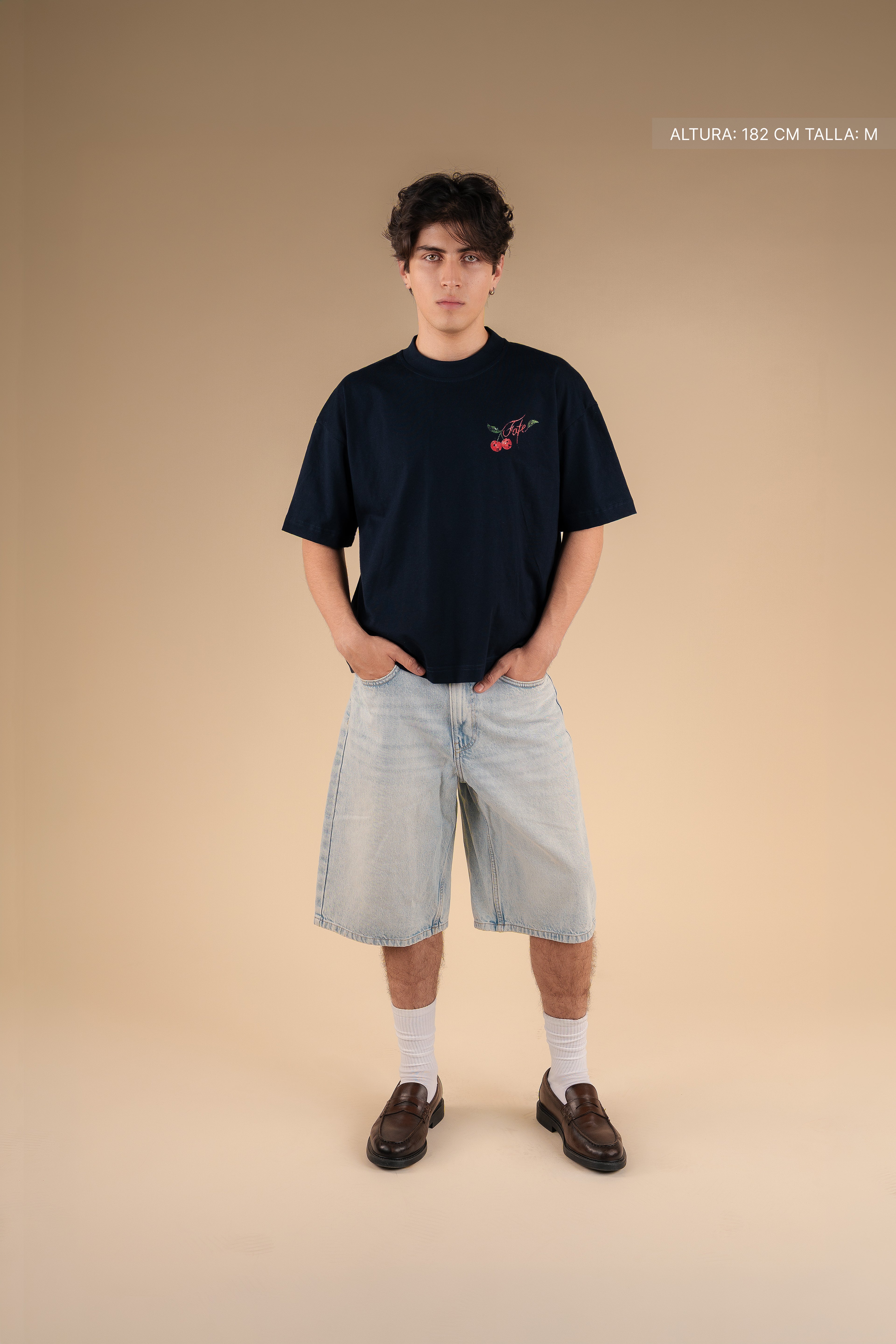 Sweet Cherry Tee Navy Blue