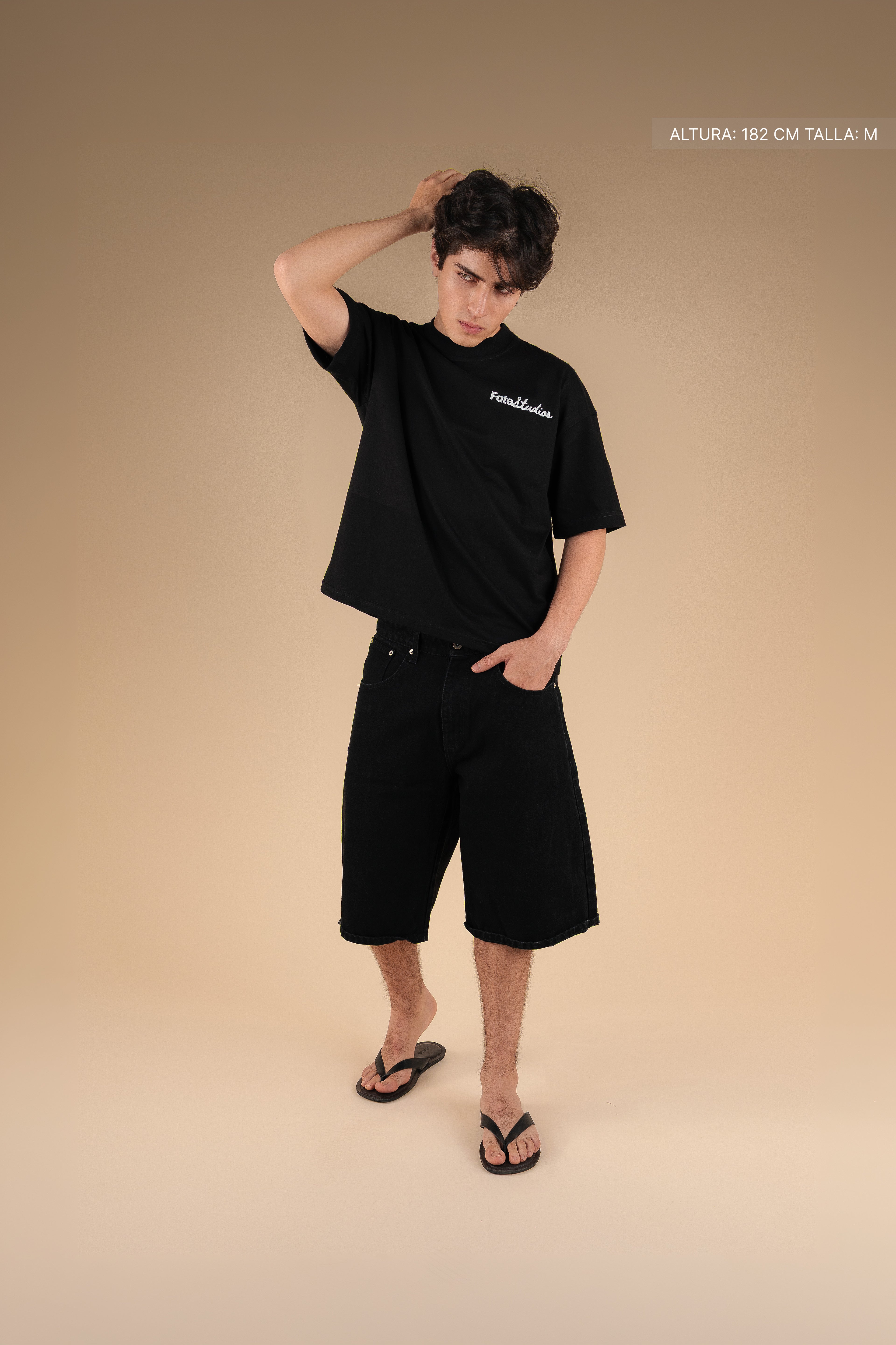 Studio Script Tee Black