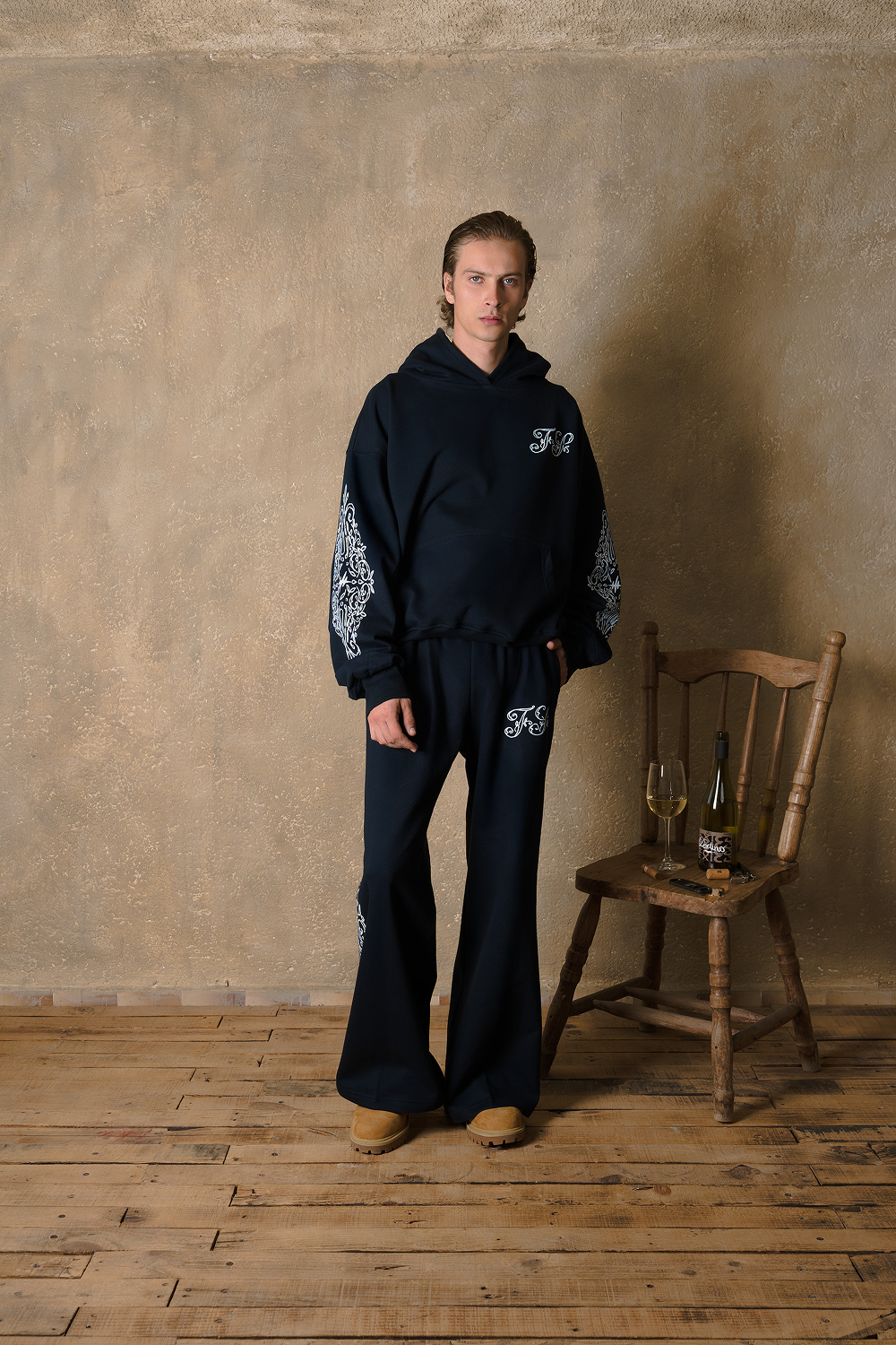 Ornate Hoodie Midnight Blue