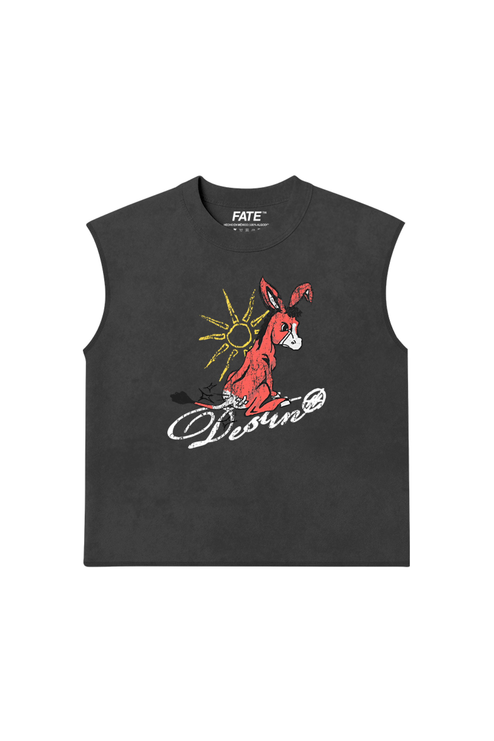Tanned Donkey Tank Top Washed Grey