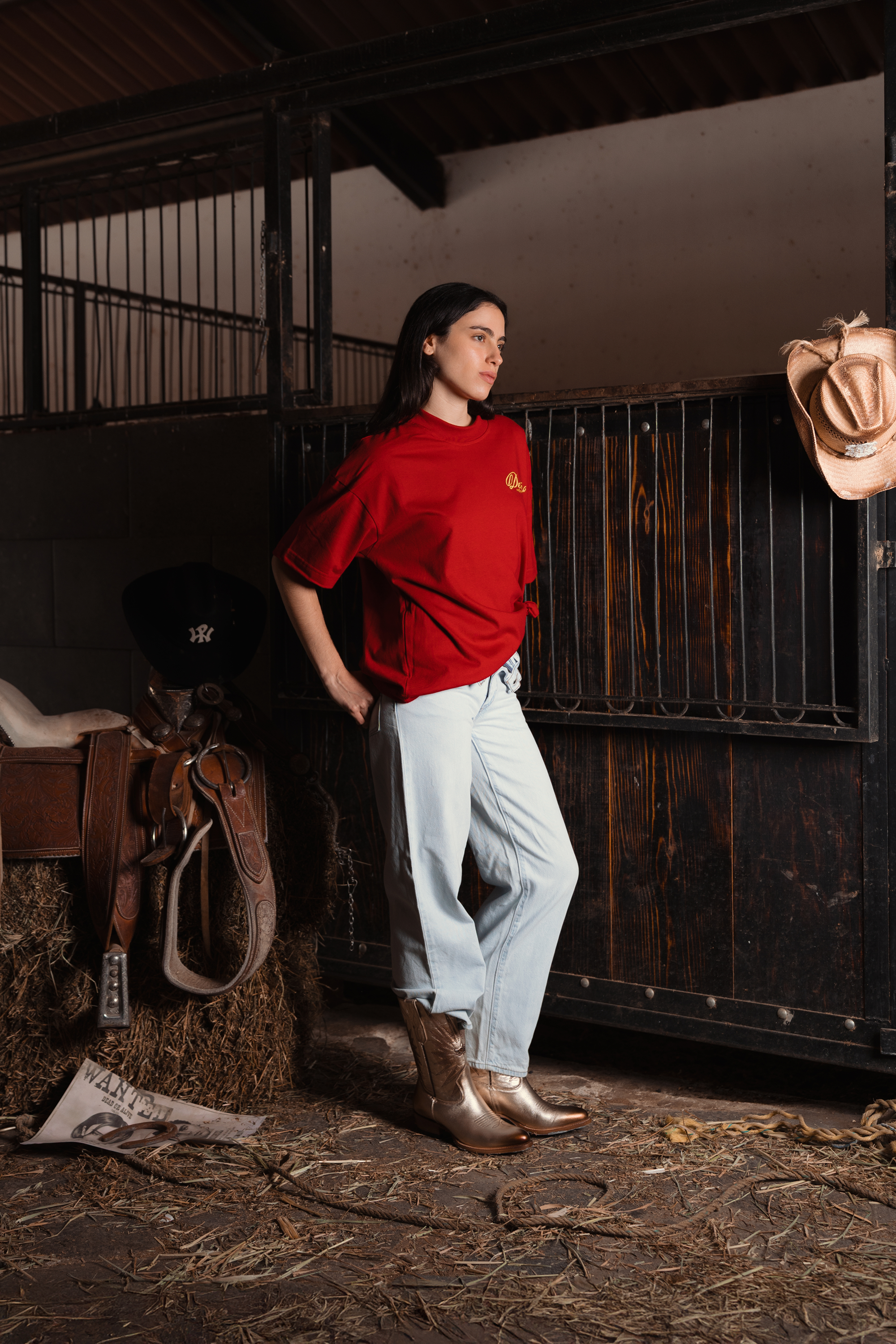 Shut Up Cowboy Tee Red