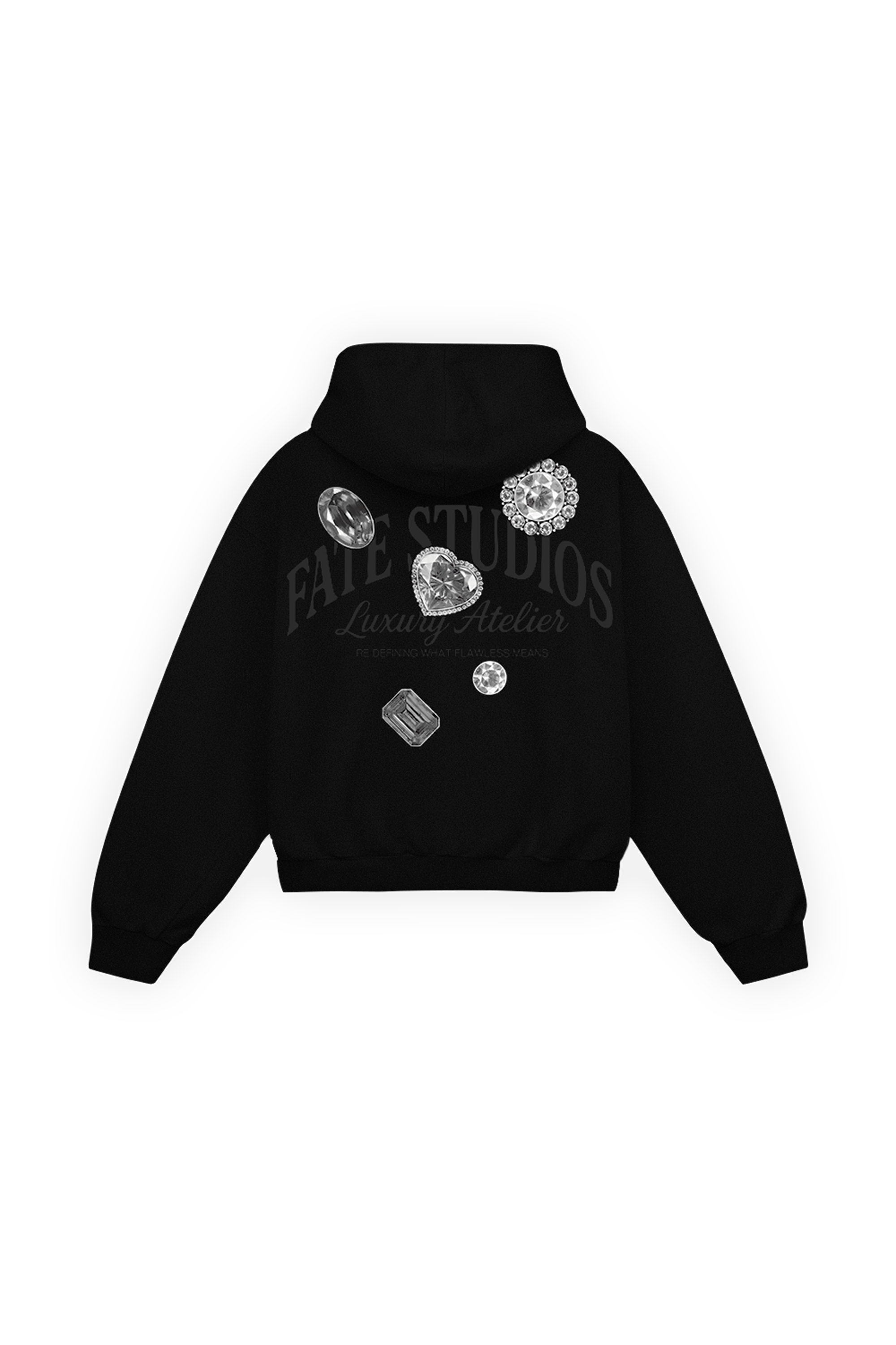 Dark Gems Zip Hoodie Vantablack