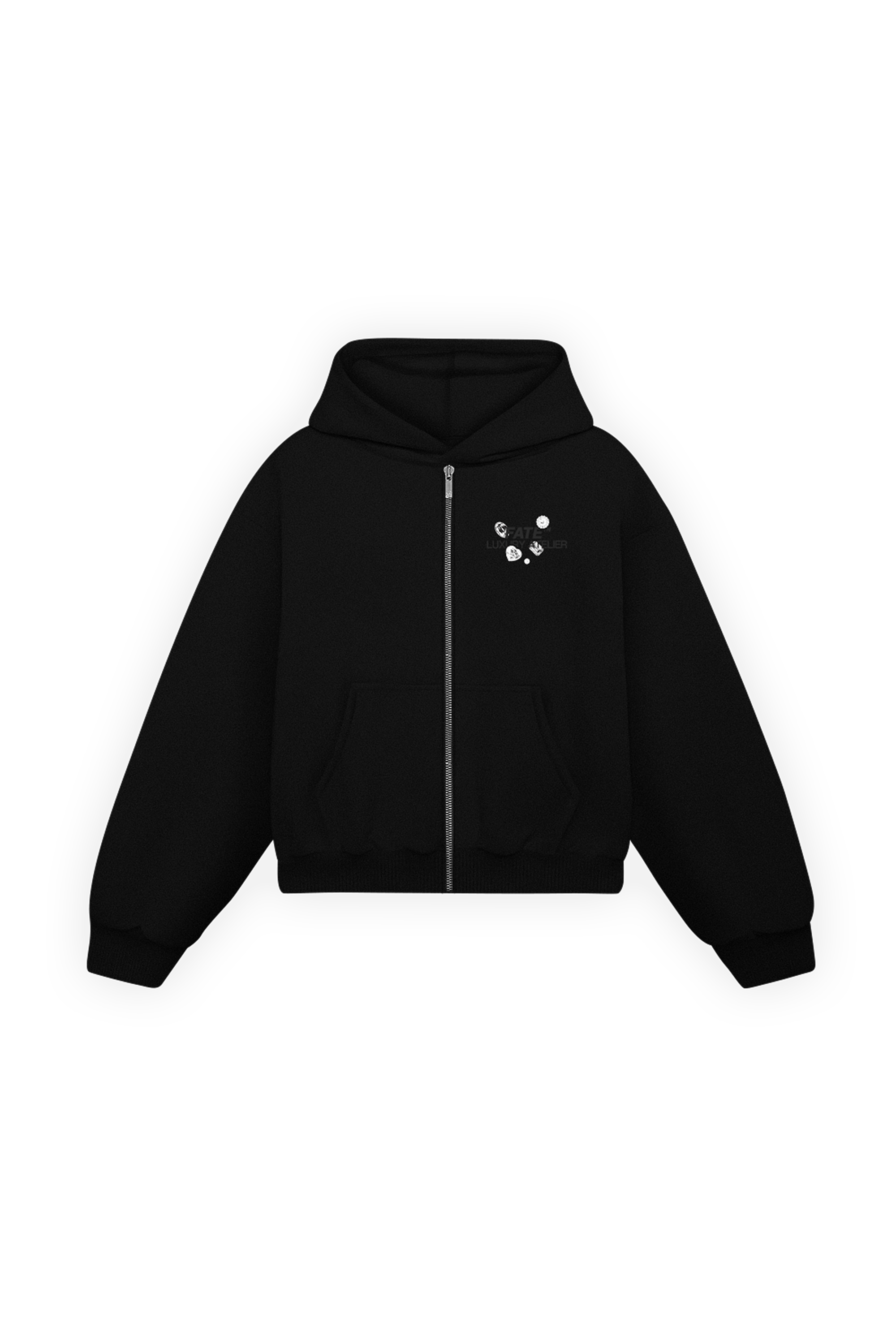 Dark Gems Zip Hoodie Vantablack