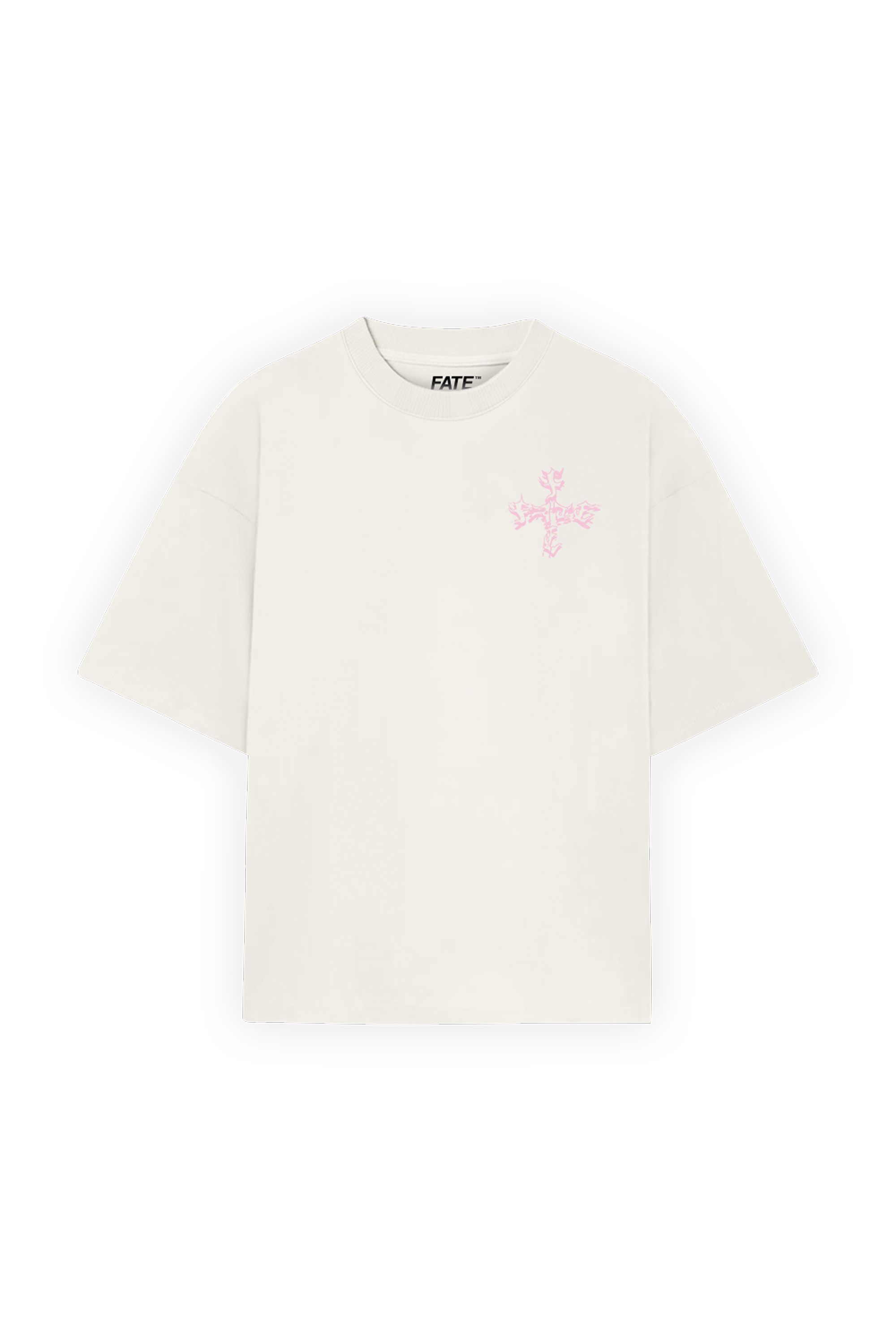 Letter Cross Tee Ivory