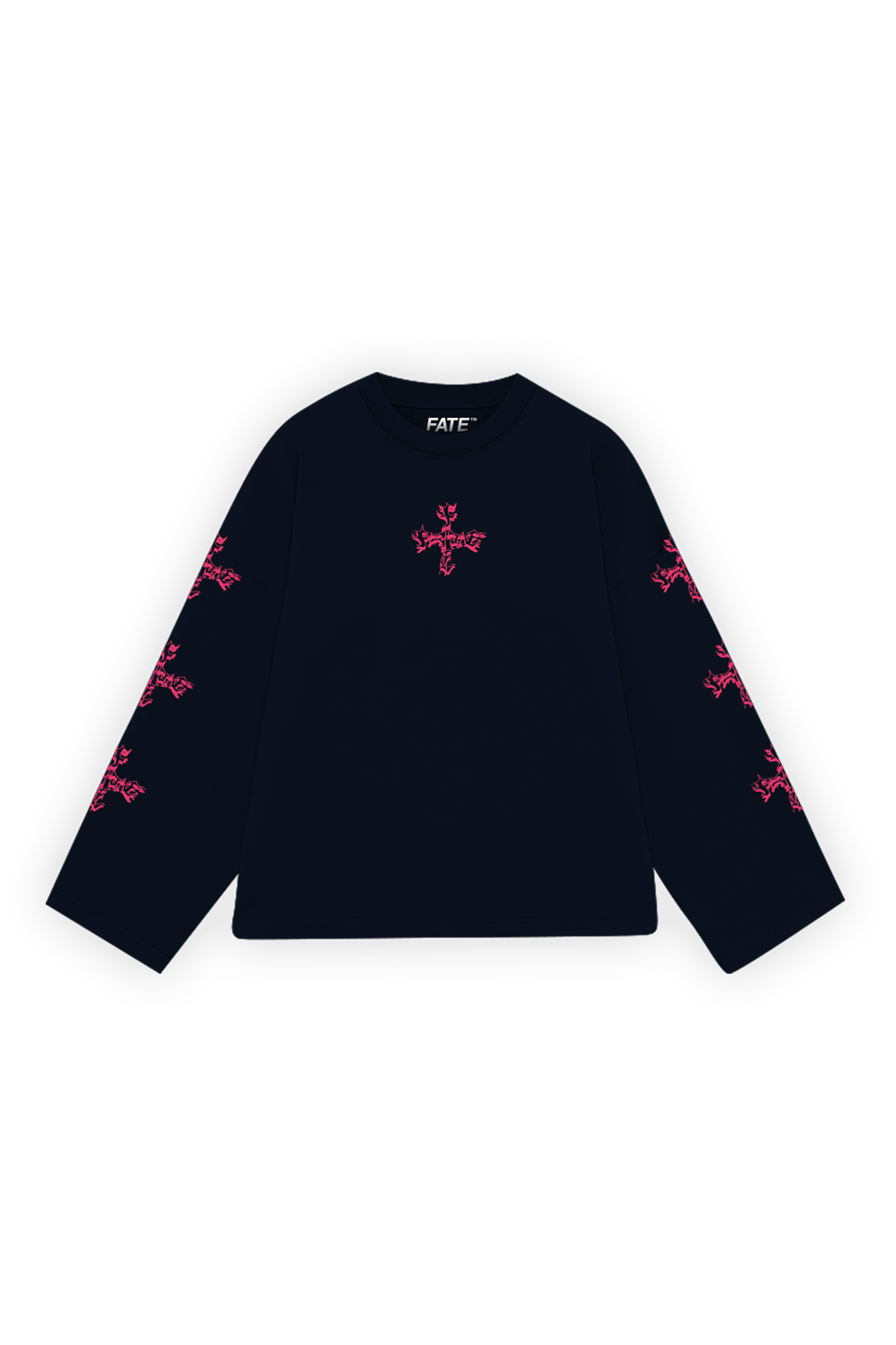 Letter Cross Longsleeve Navy Blue