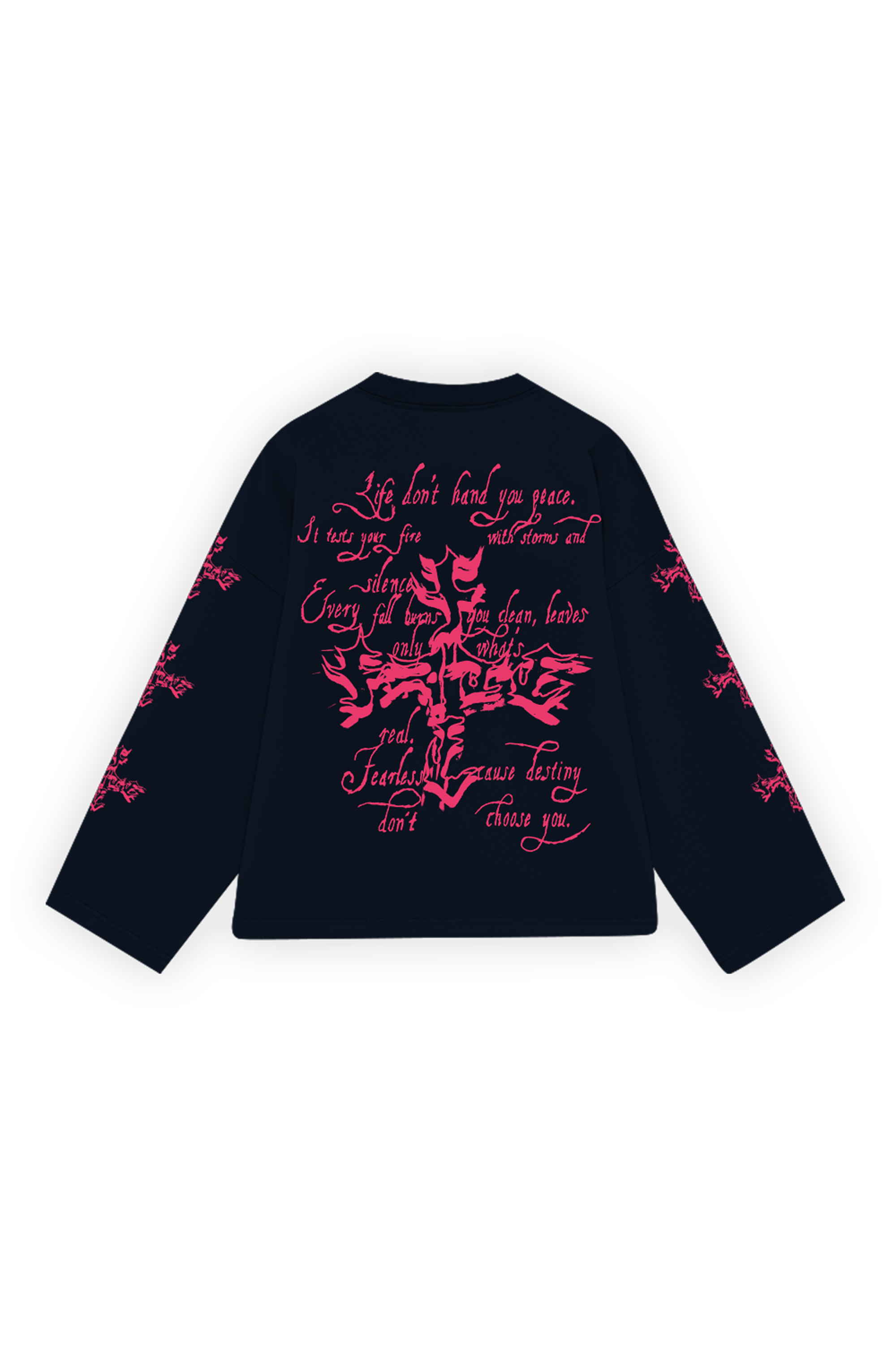 Letter Cross Longsleeve Navy Blue