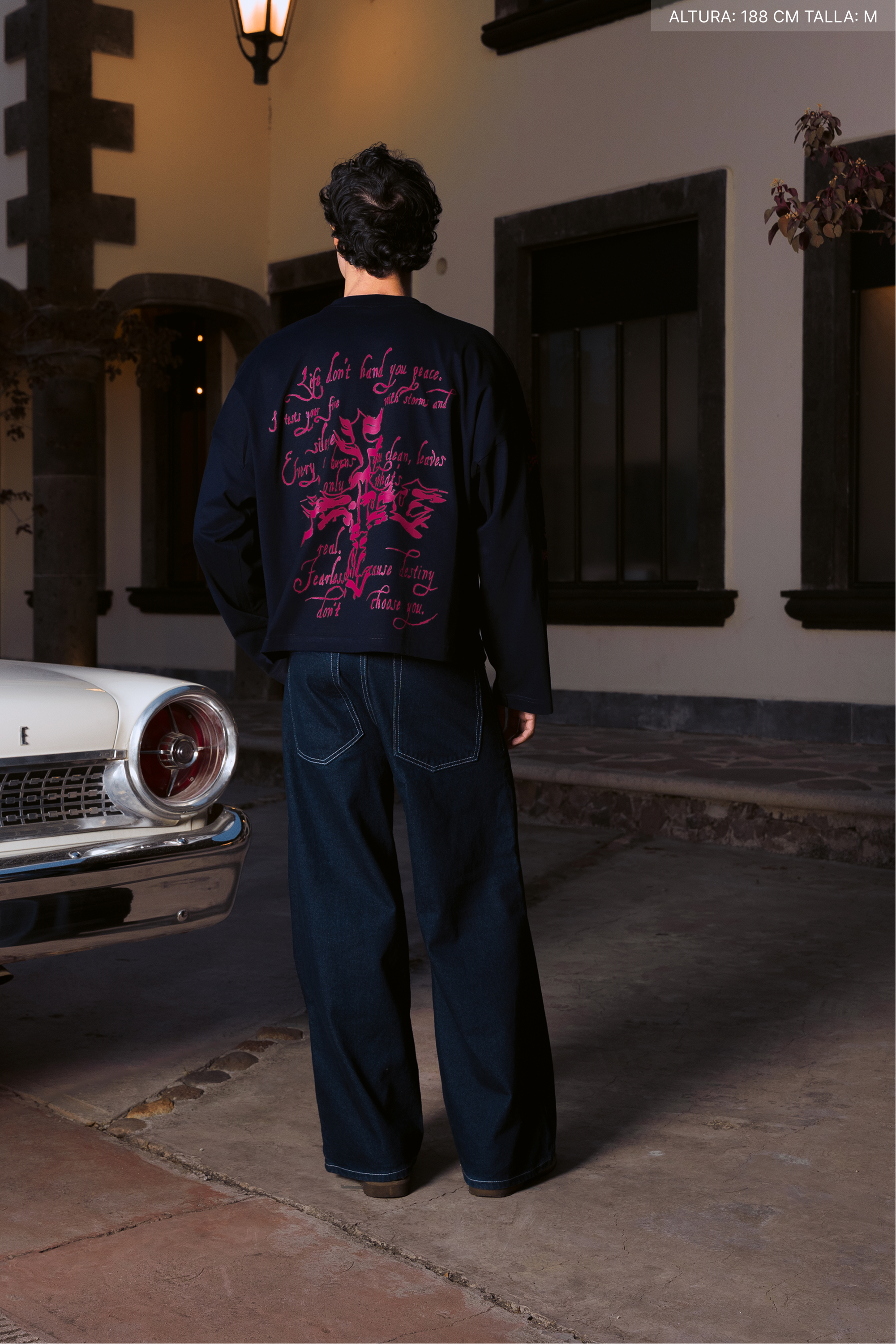 Letter Cross Longsleeve Navy Blue