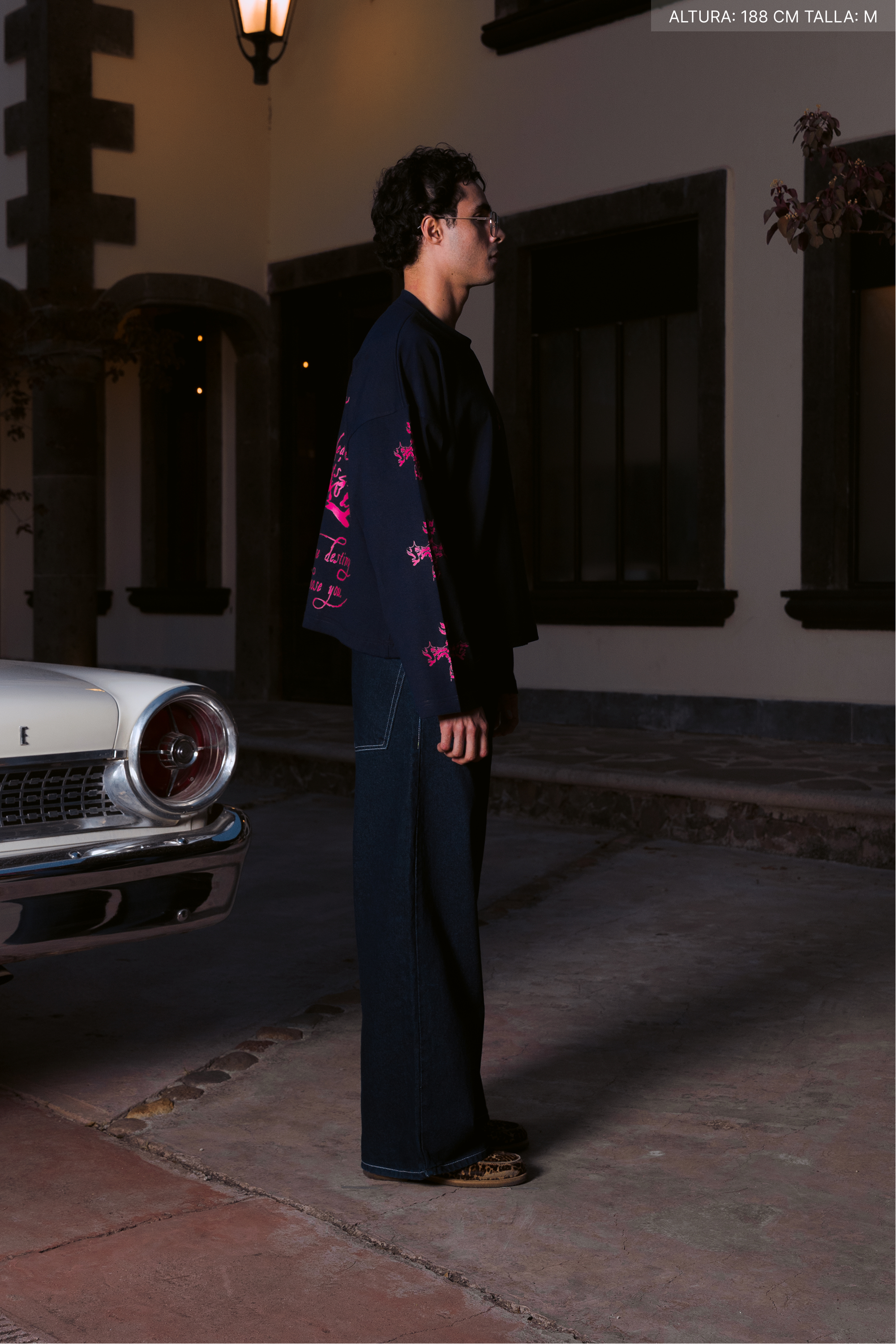 Letter Cross Longsleeve Navy Blue