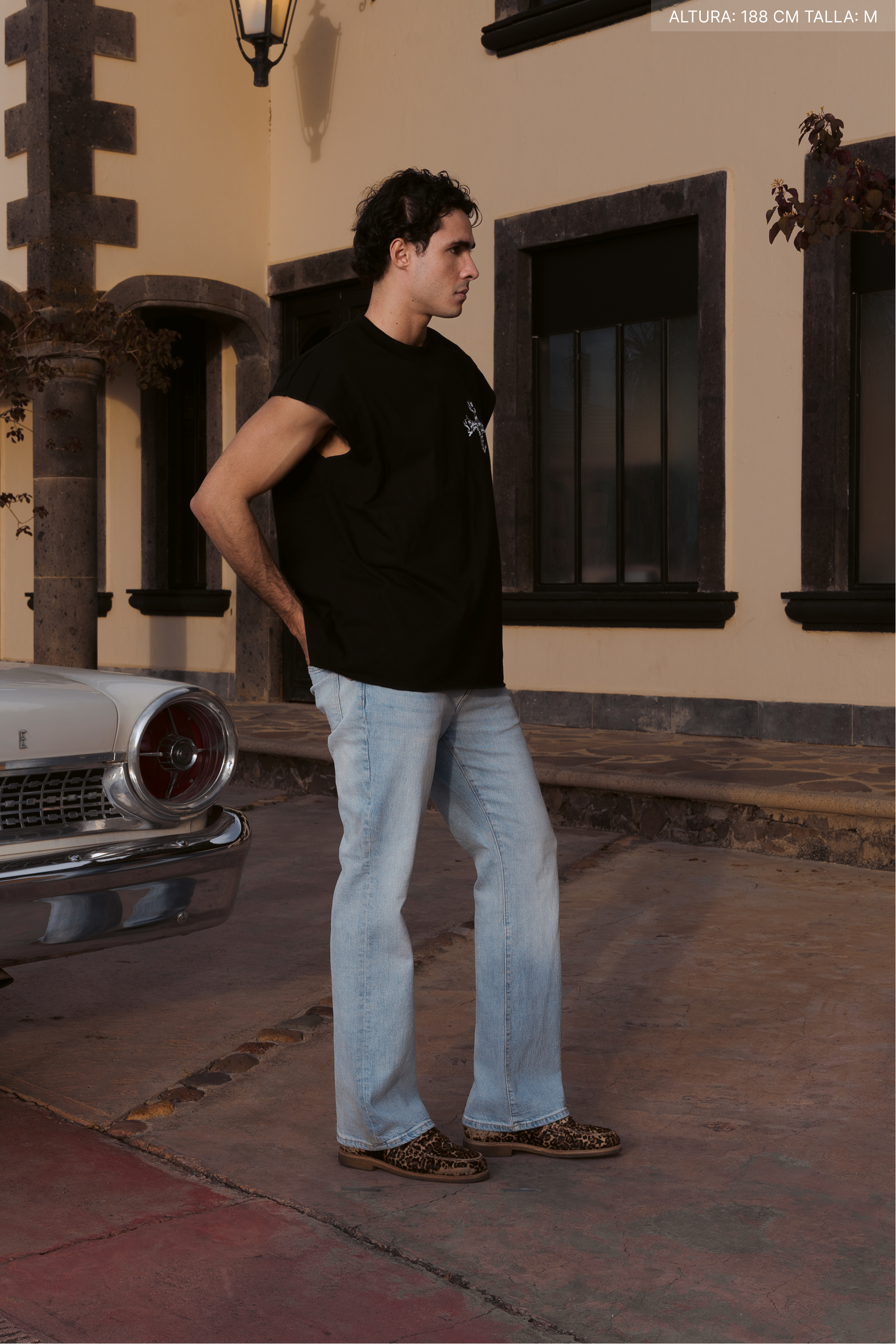 Letter Cross Tank Top Black