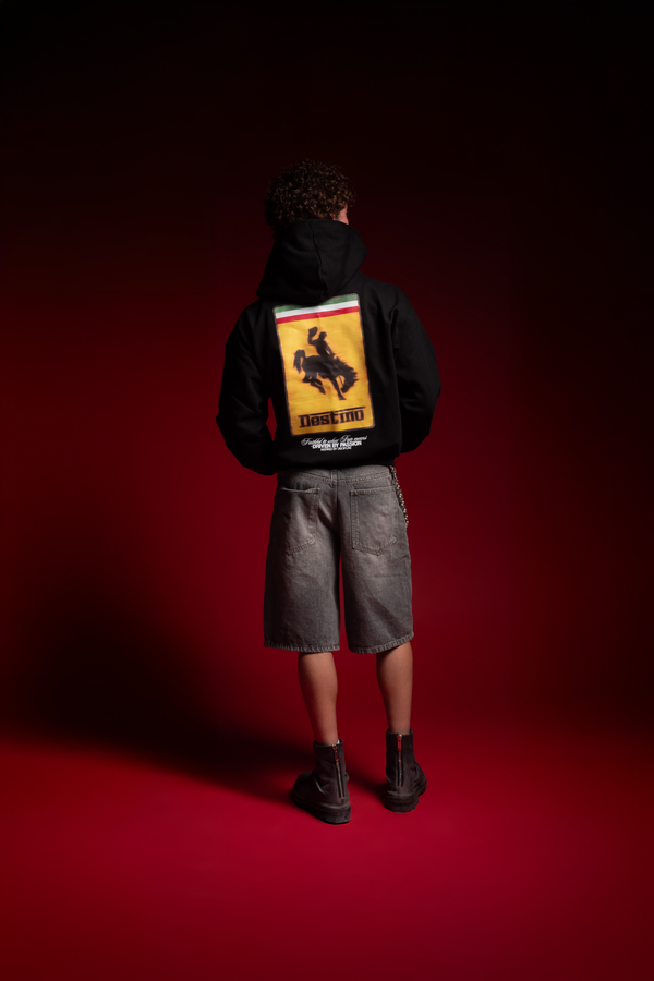 Racing Cowboy Zip Hoodie Vantablack