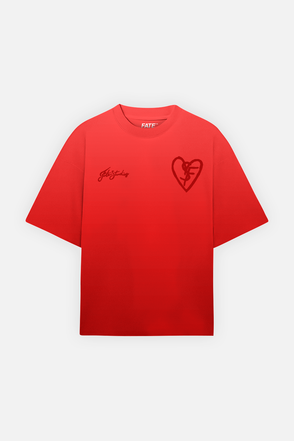 SF Heart Tee Faded Red