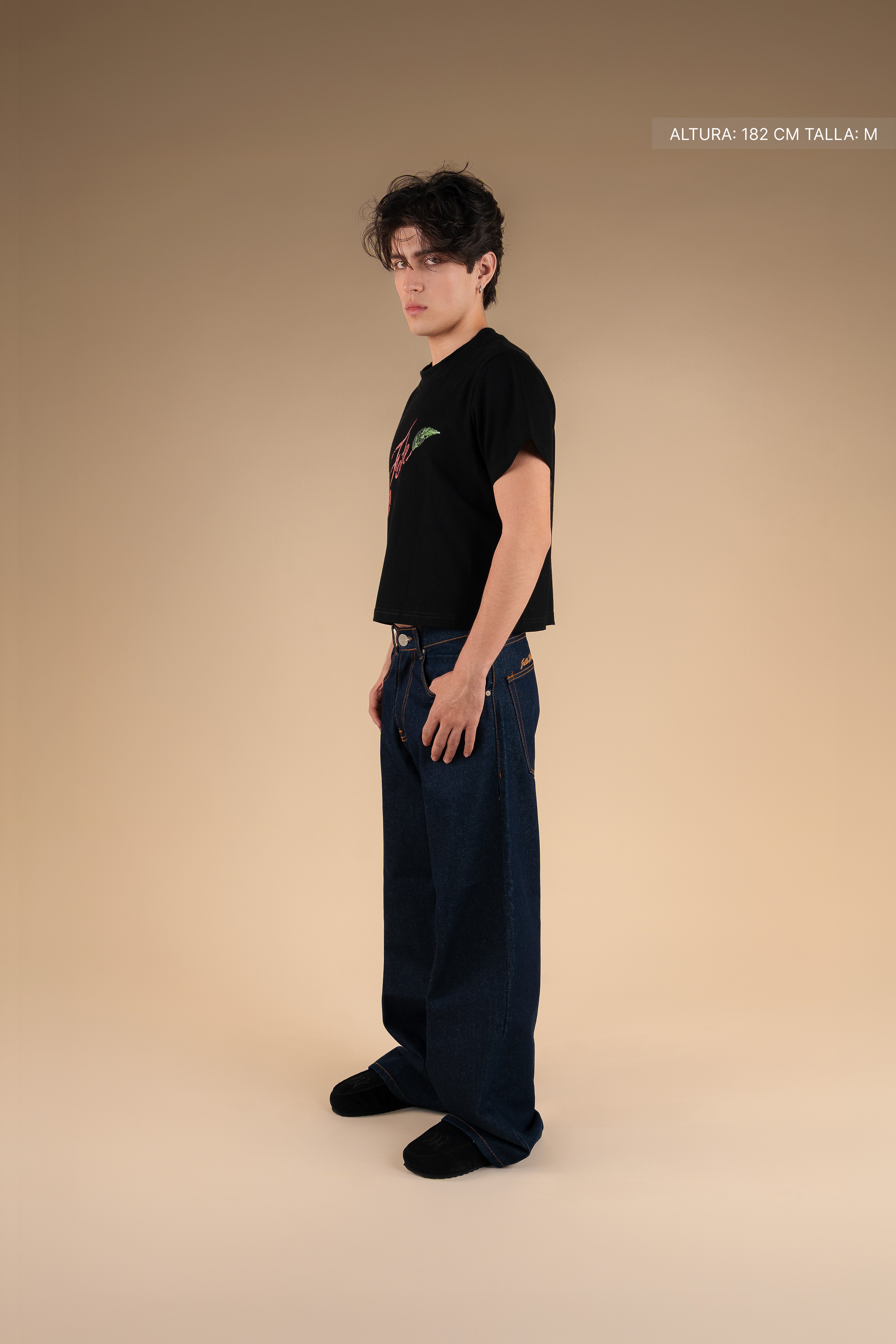 Sweet Cherry Crop Tee Black