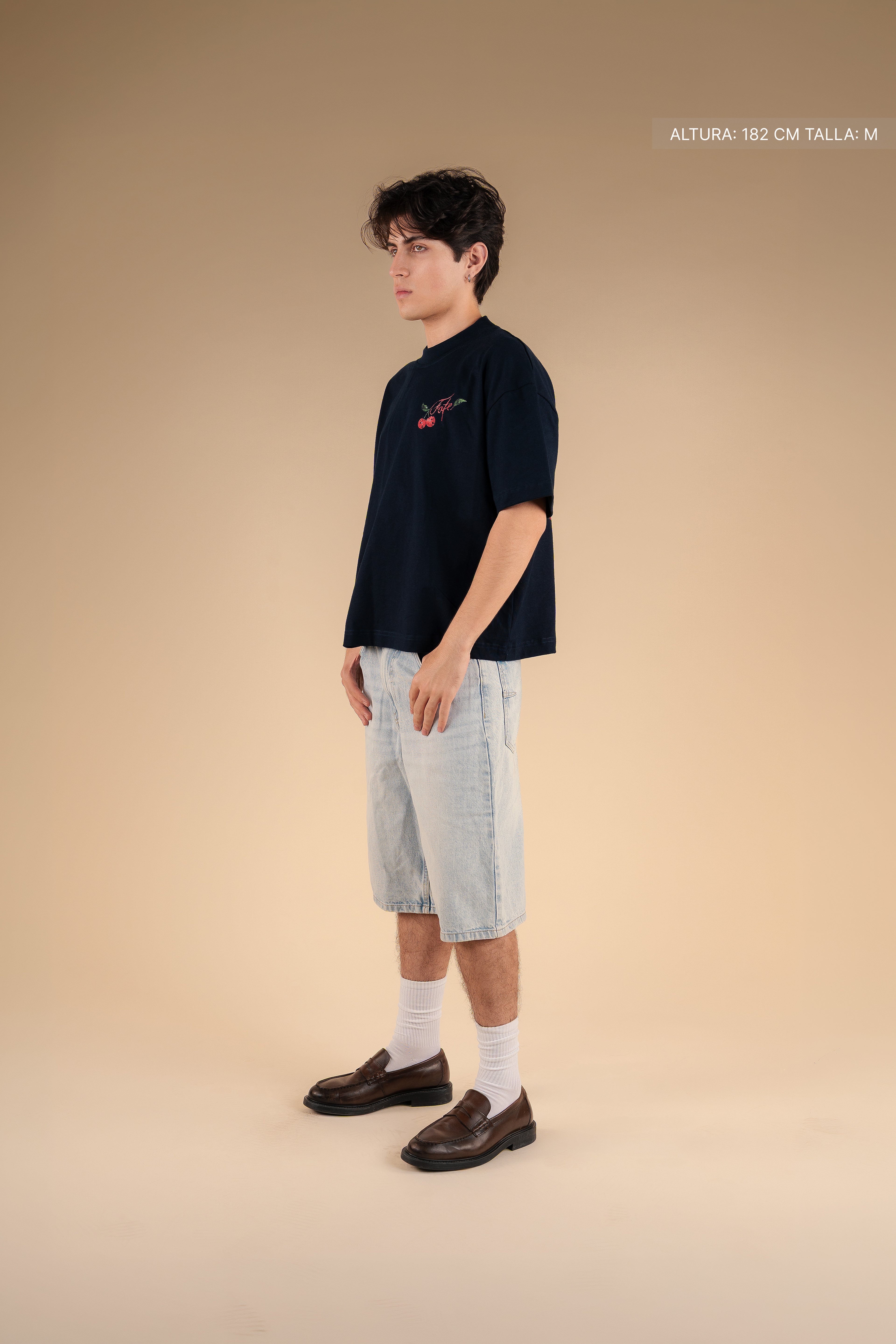Sweet Cherry Tee Navy Blue