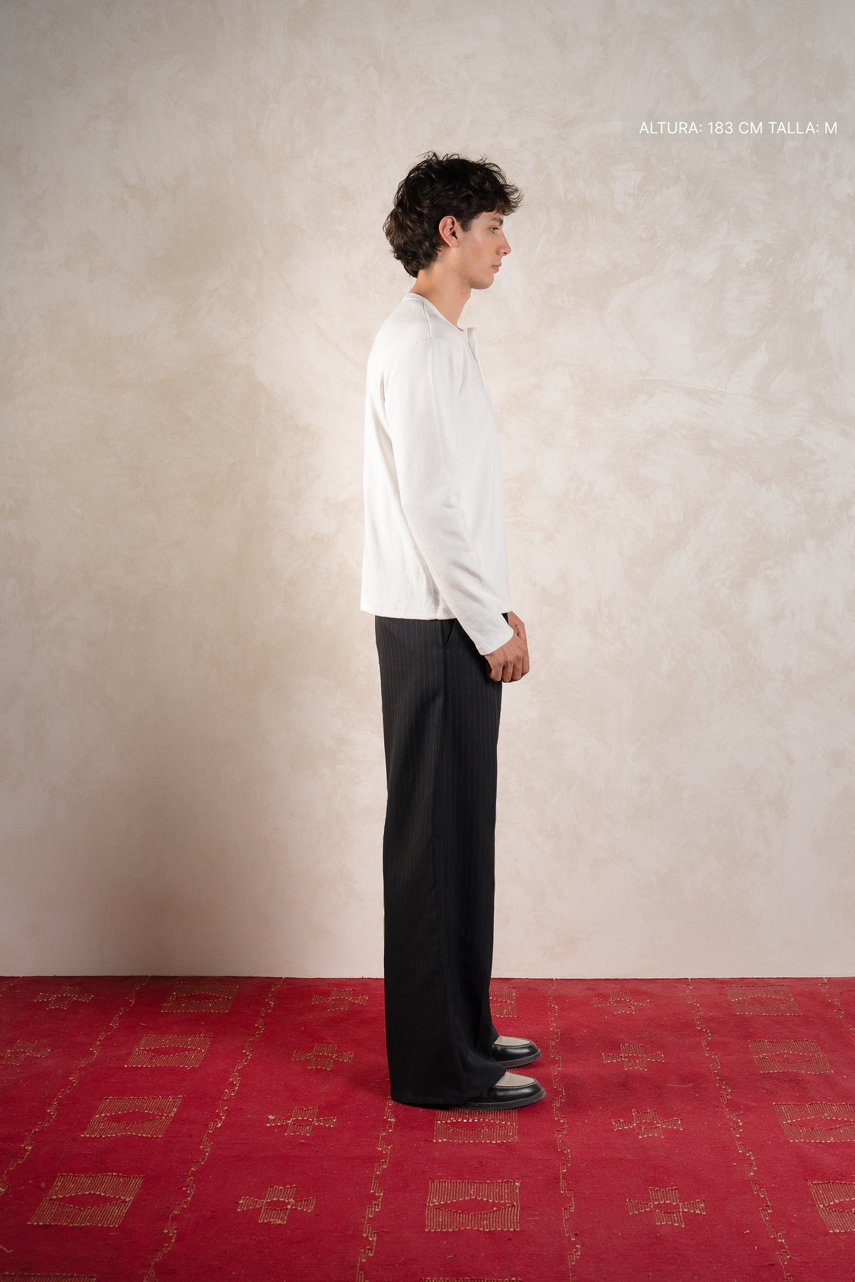 Ribbed Henley Ivory
