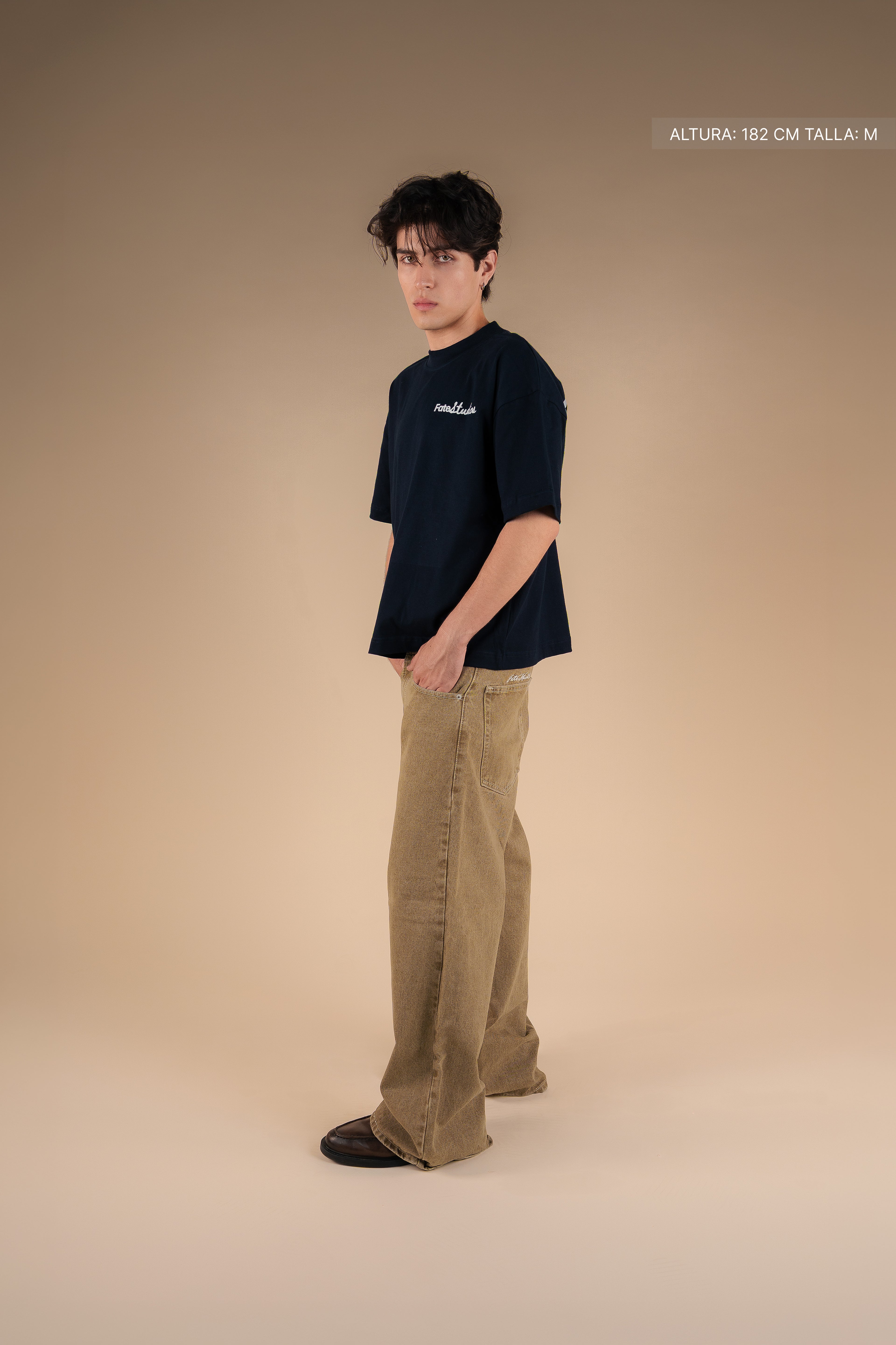 Studio Script Tee Navy Blue