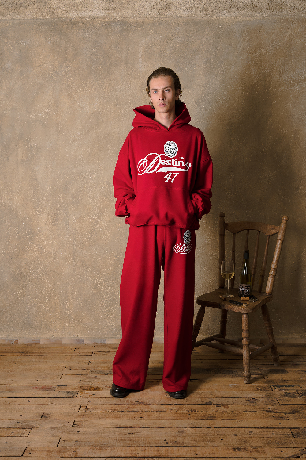 47 Hoodie Cherry Red