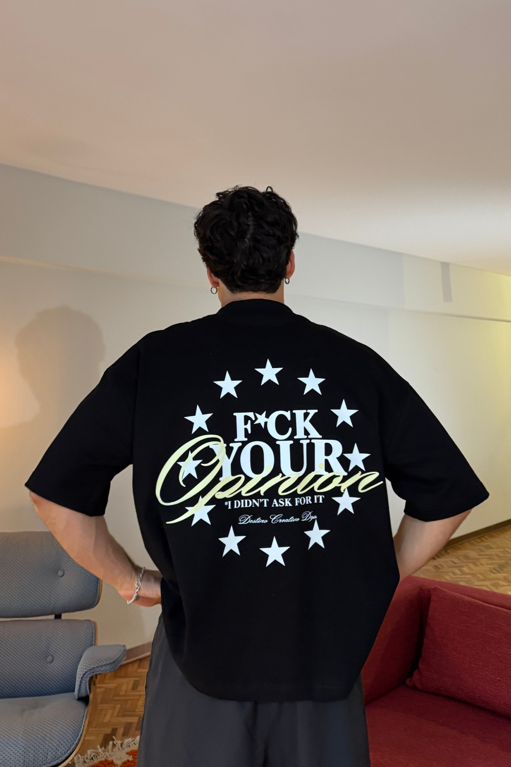 F*ck Your Opinion Tee Black