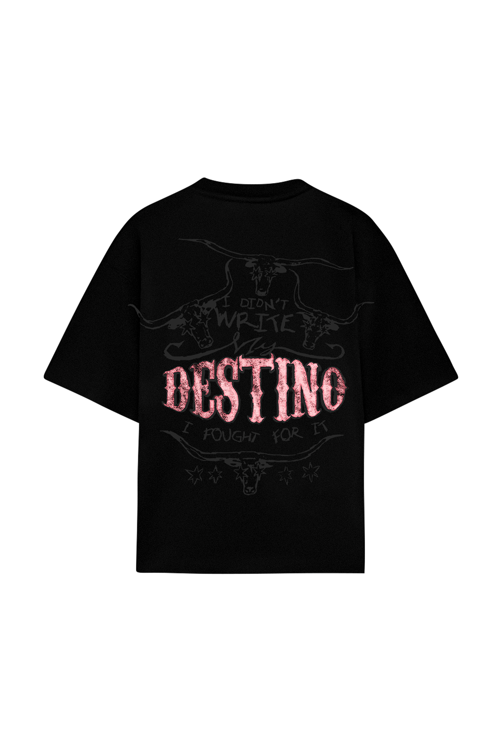 Long Horns Tee Black