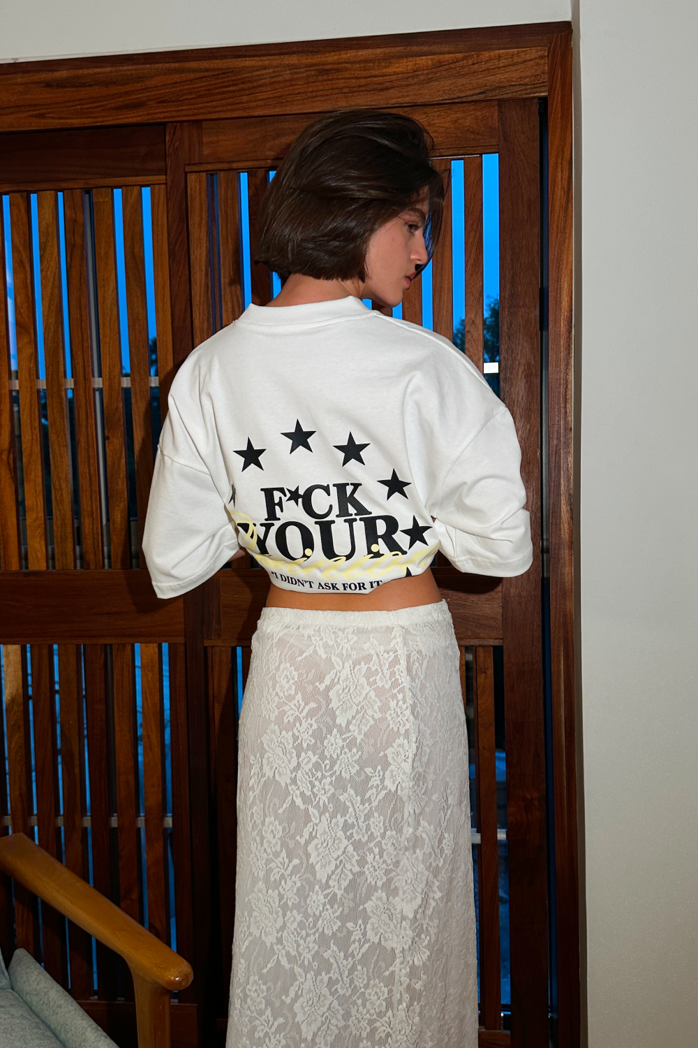 F*ck Your Opinion Tee Ivory