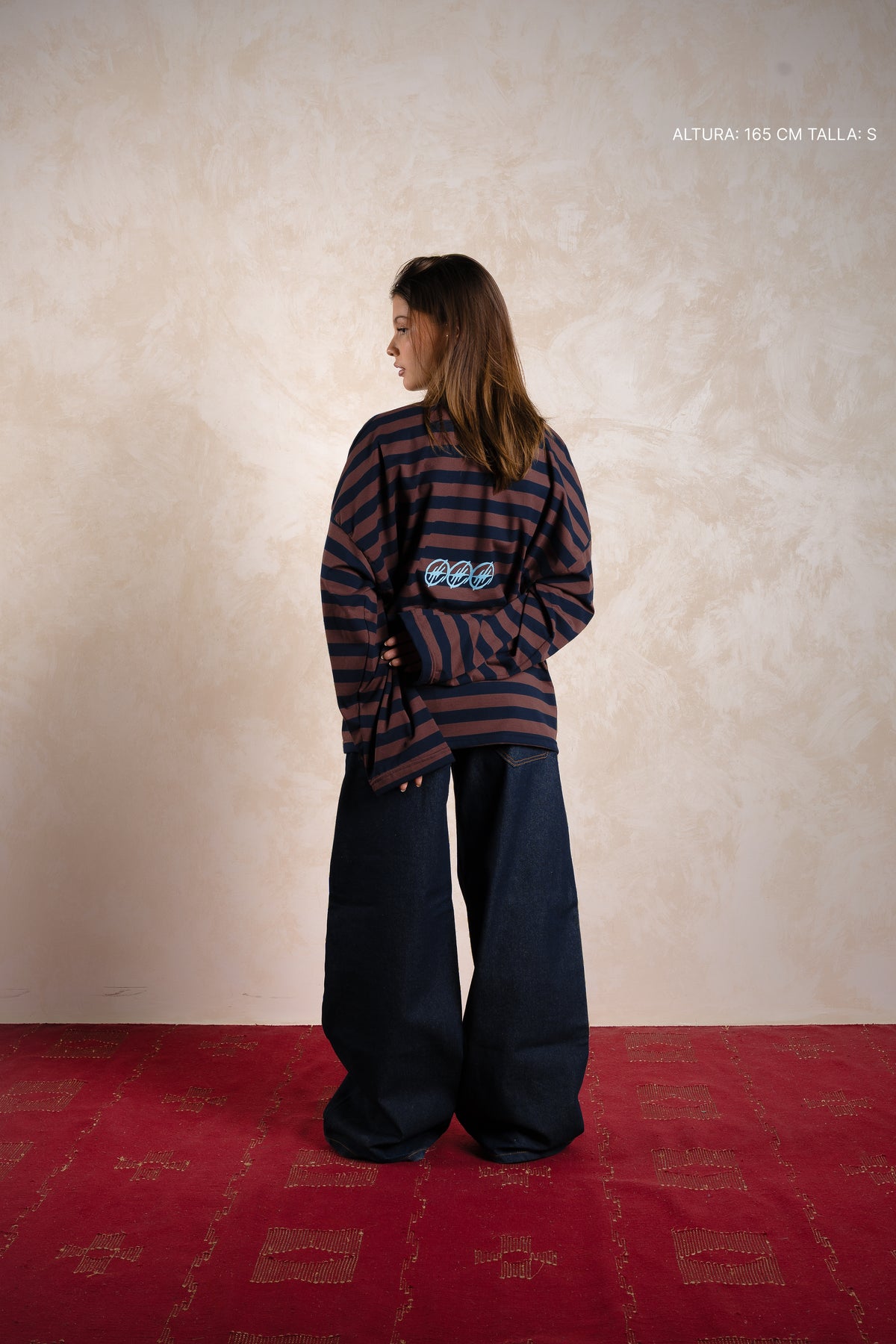 Fate Signature Striped Longsleeve Navy w/ Brown