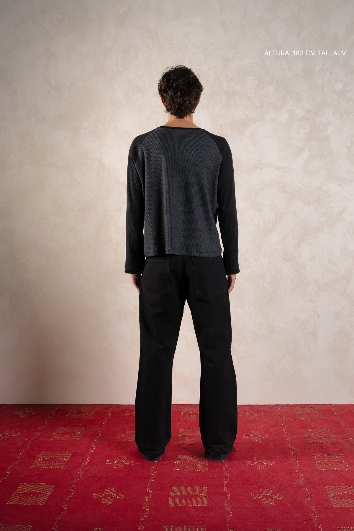 Raglan Longsleeve Oxford w/ Black