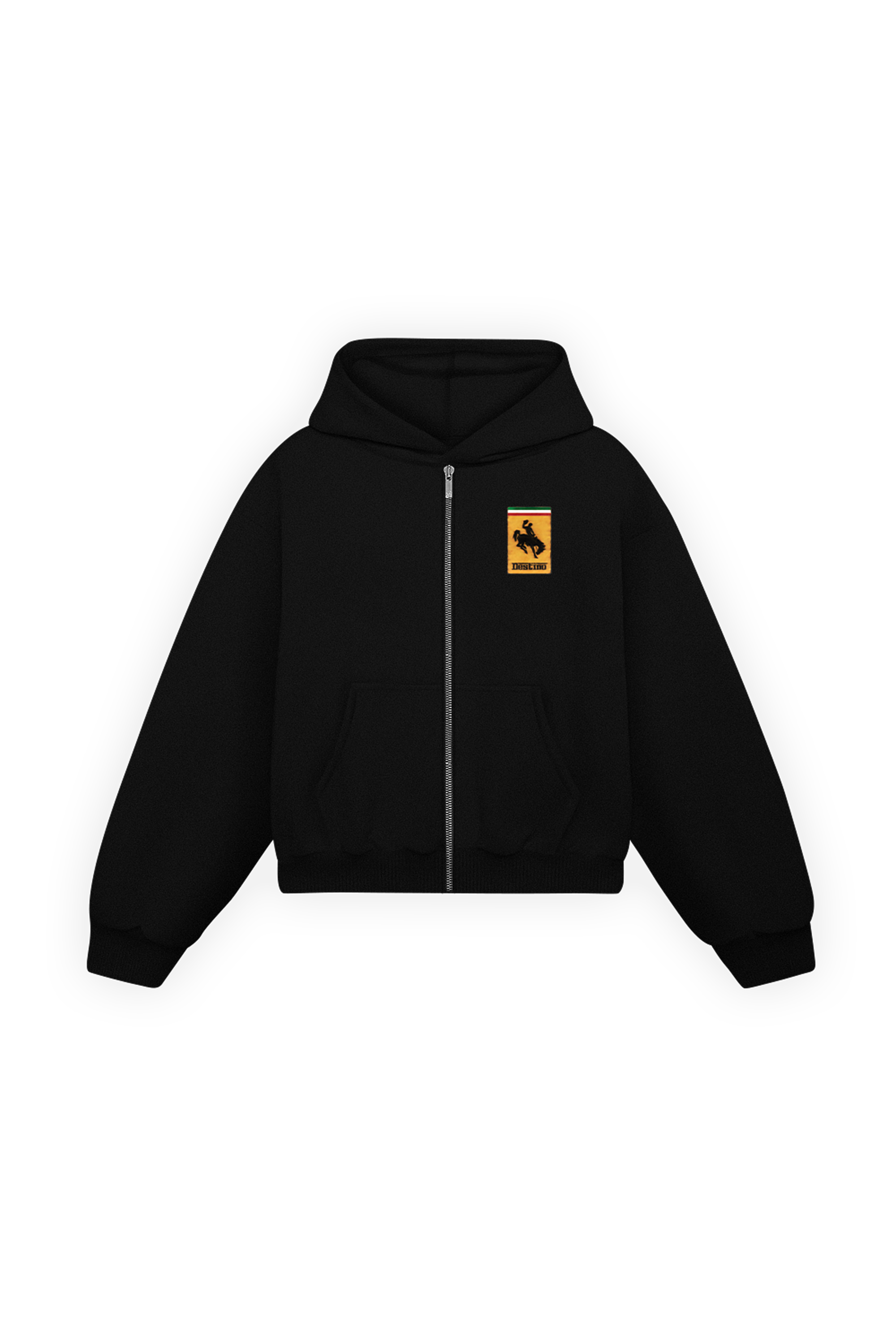 Racing Cowboy Zip Hoodie Vantablack