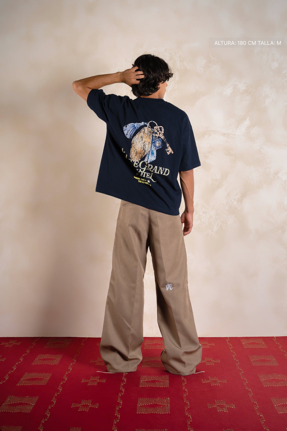 Grand Hotel Check-In Tee Navy Blue